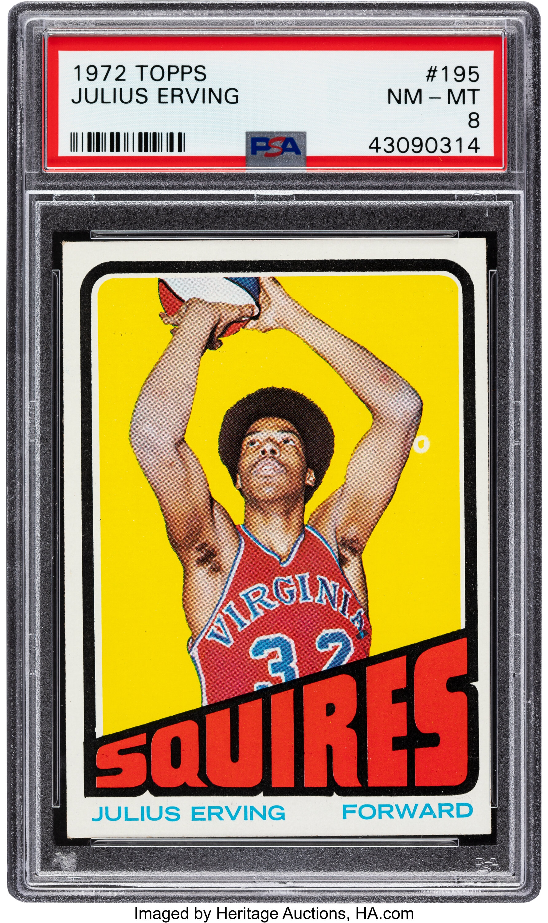 1972 Topps Julius Erving #195 PSA NM-MT 8.... Basketball Cards | Lot ...