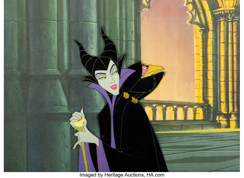 Sleeping Beauty Maleficent and Diablo Production Cel (Walt Disney,, Lot  #96209