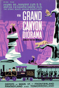 Disneyland "Santa Fe Railroad" Park Attraction Poster (Walt Disney, 1958).