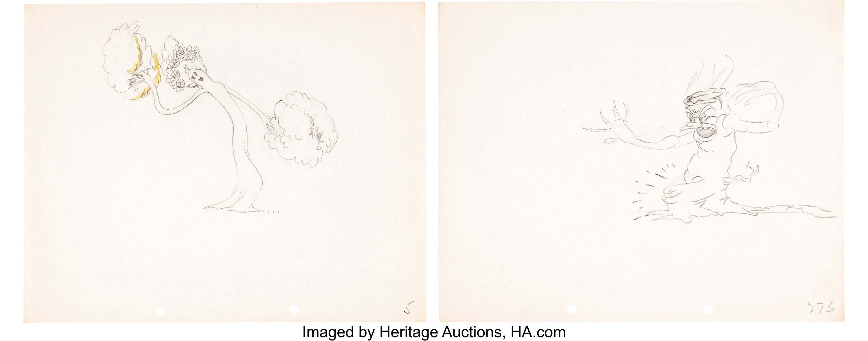 Flowers And Trees Animation Drawings Group Of 2 Walt Disney Lot 96016 Heritage Auctions