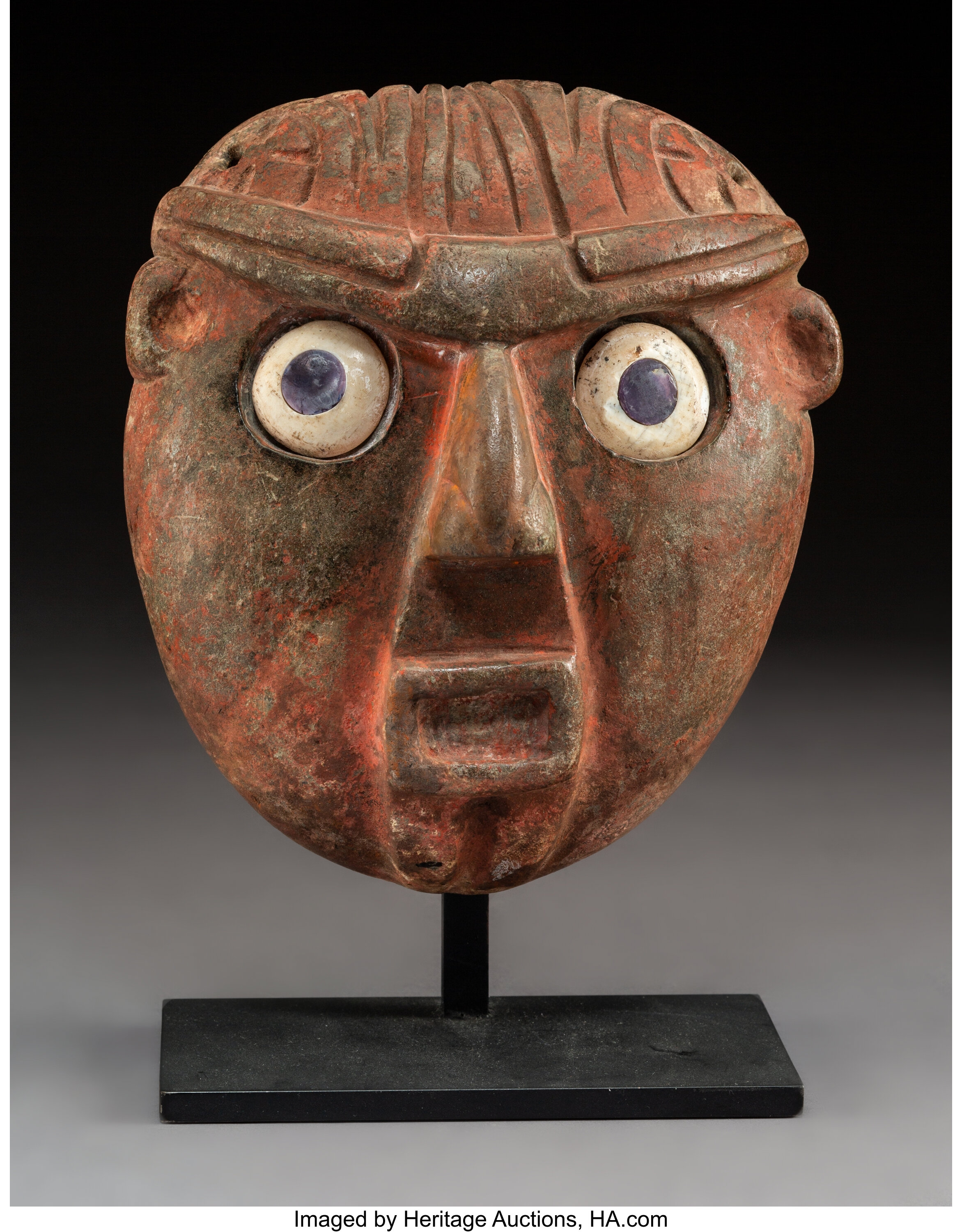 An Important Classic Maya Stone Mask C 300 600 Ad Lot Heritage Auctions