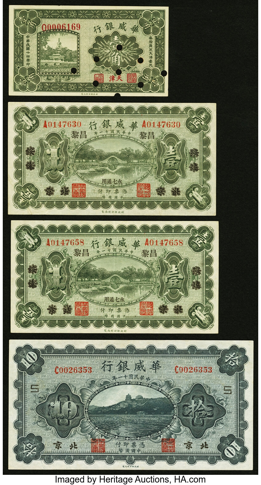 China Sino-Scandinavian Bank, Tientsin 10 Cents 10.1.1925 Pick