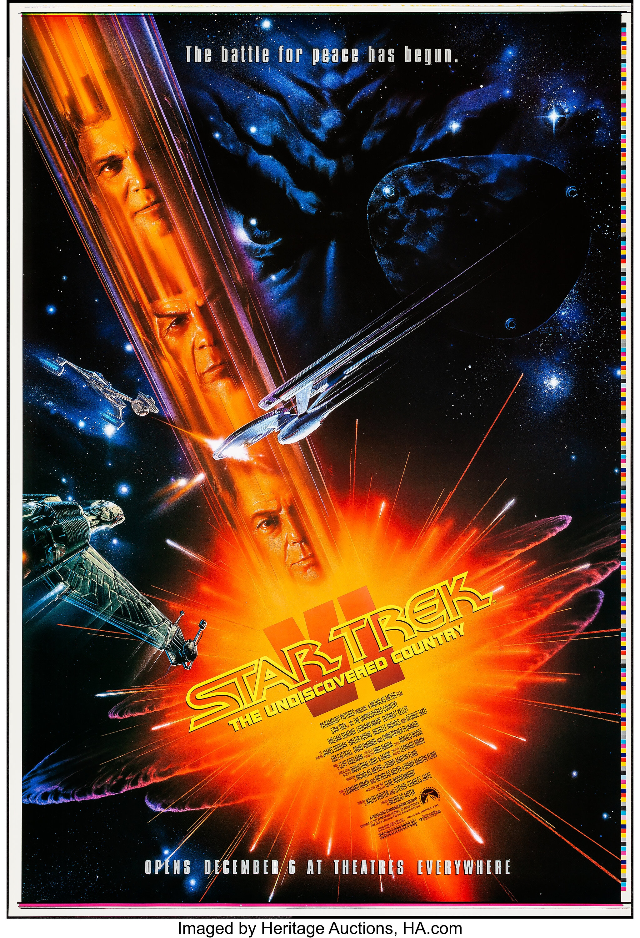 Star Trek VI: The Undiscovered Country (Paramount, 1991). Rolled, | Lot  #54431 | Heritage Auctions