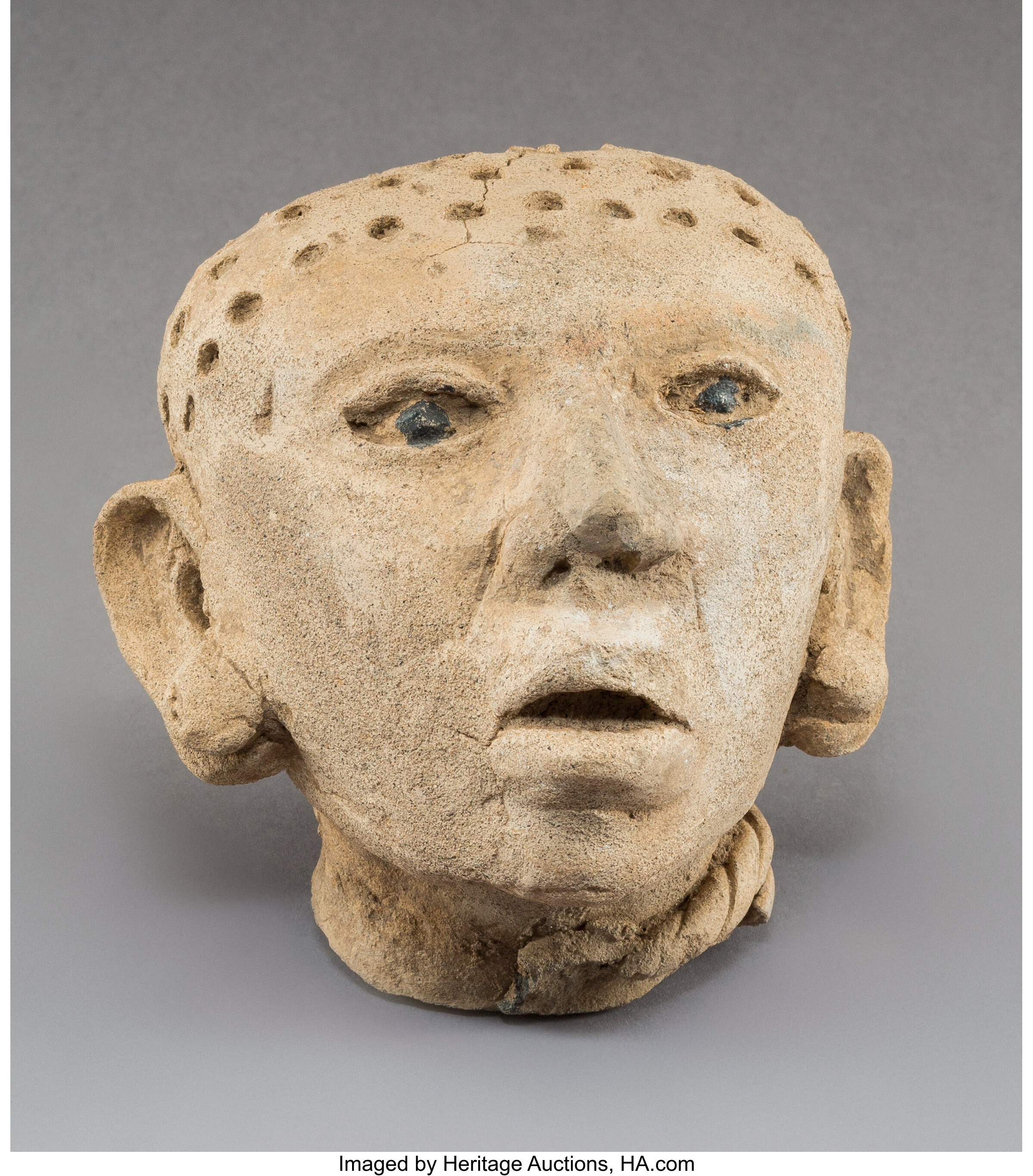 A Veracruz Head Pre-columbian Ceramics 