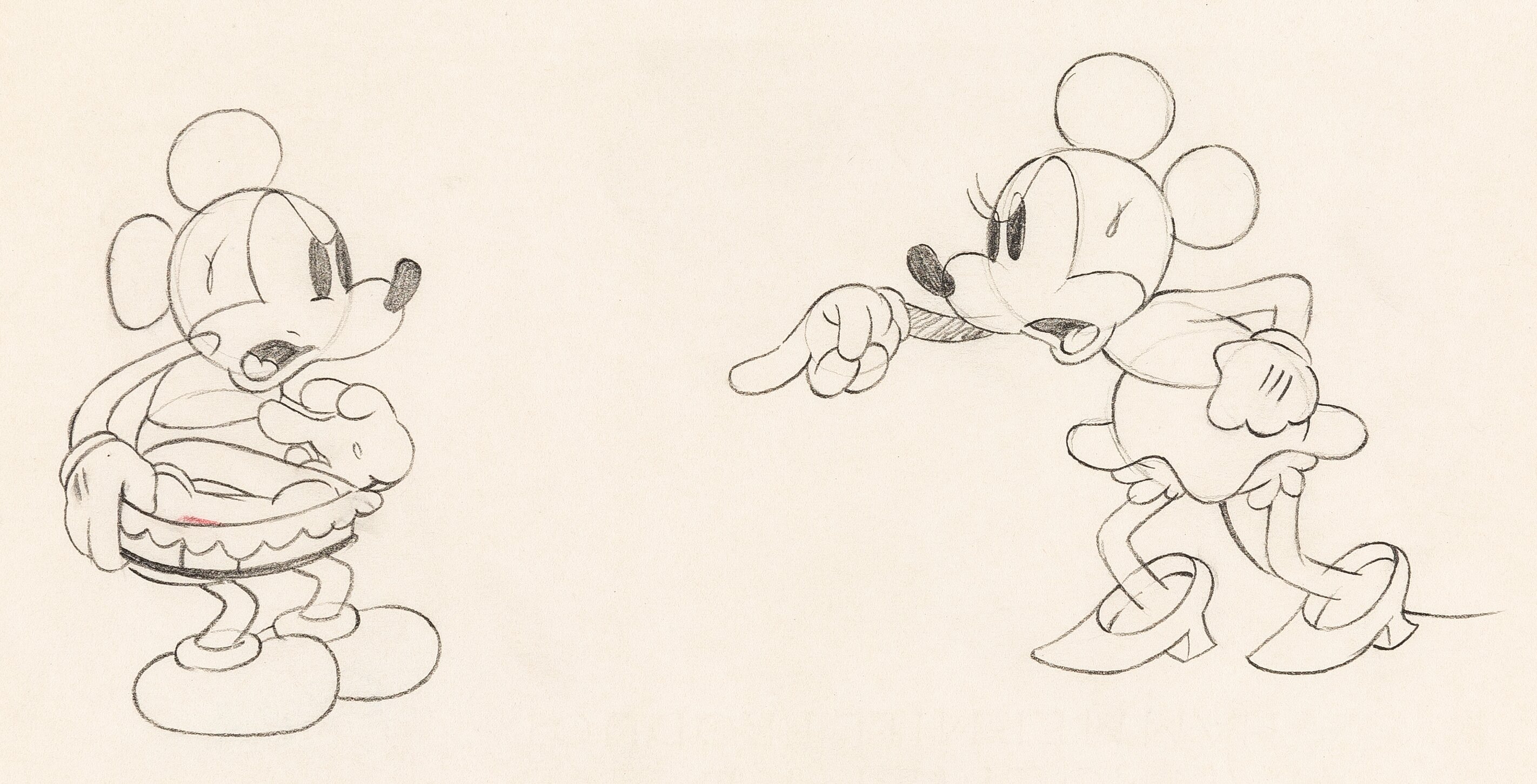 Puppy Love Mickey and Minnie Mouse Animation Drawing (Walt Disney ...