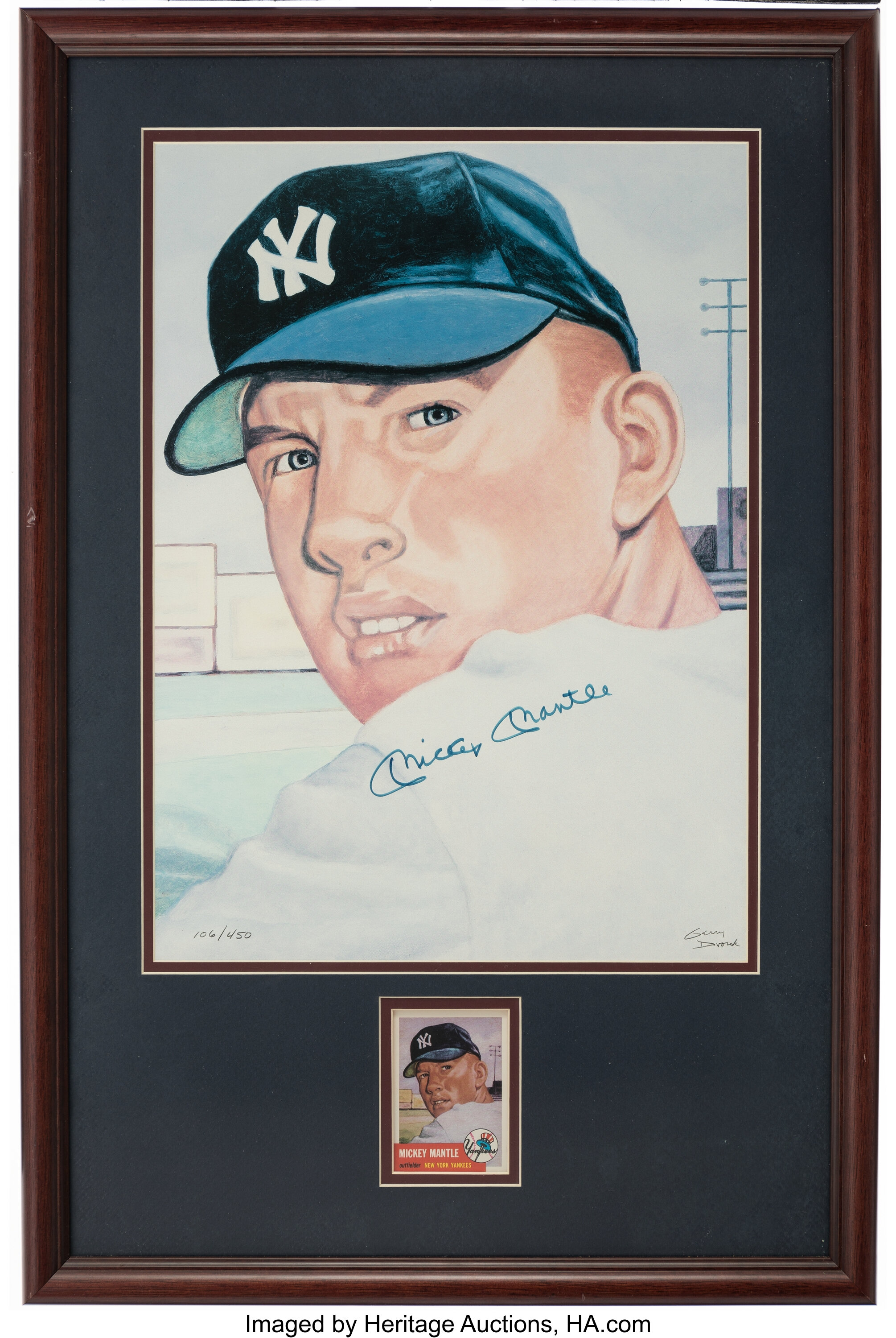 Sold at Auction: Mickey Mantle autographed 1953 Topps Baseball card  (PSA/DNA 9).