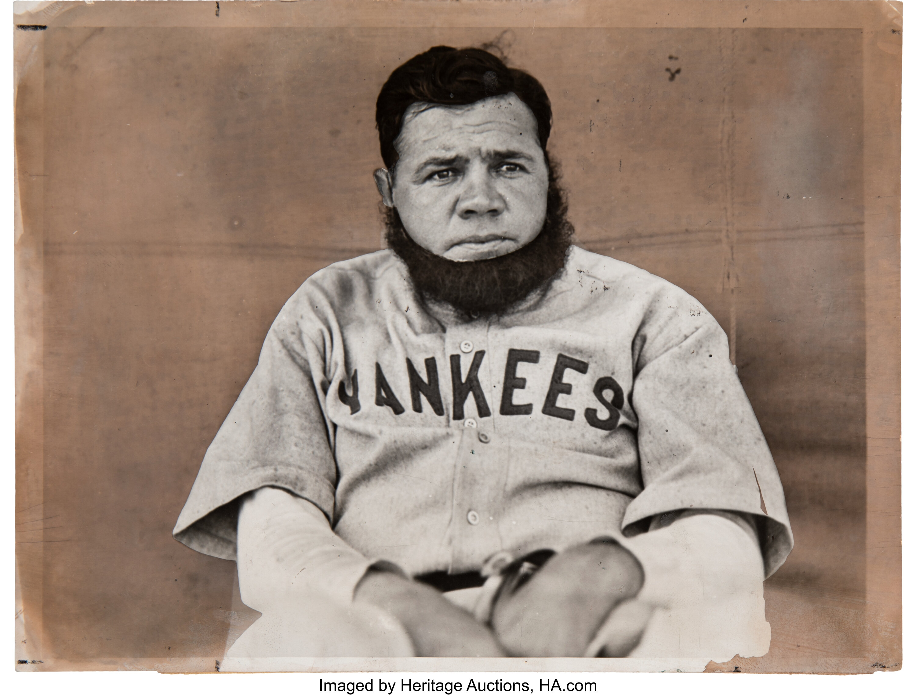 Circa 1919 Babe Ruth Original News Photograph, PSA/DNA Type 1., Lot  #51005