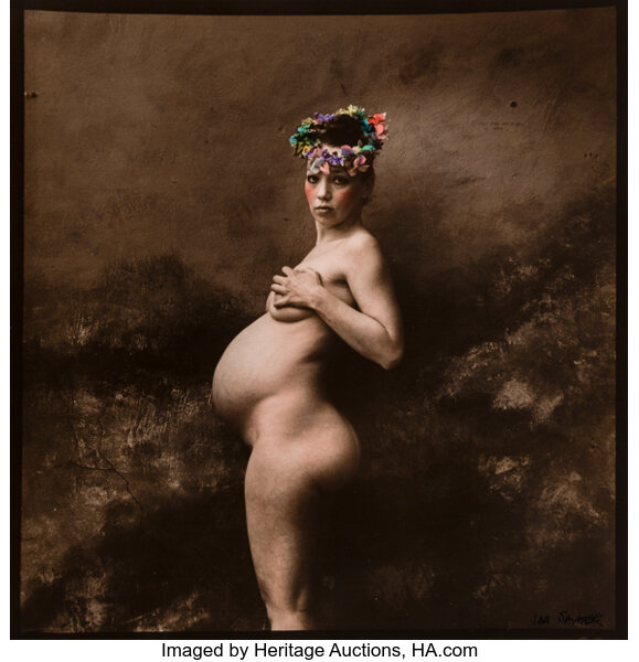 Jan Saudek Czech B 1935 Untitled Pregnant Woman In A - 