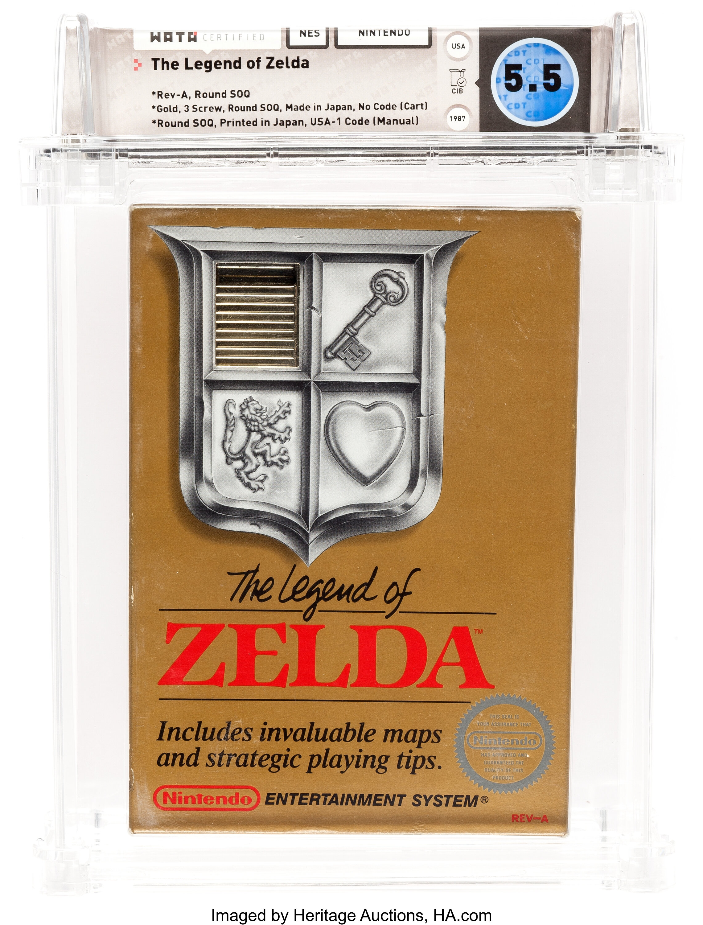 nes legend of zelda cib 1st print tm box