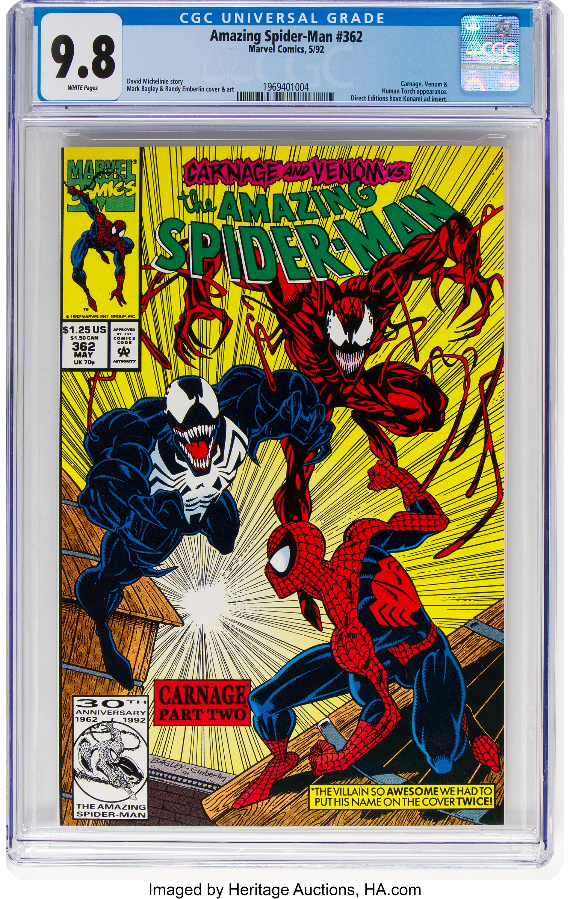 The Amazing Spider-Man #362 (Marvel, 1992) CGC NM/MT 9.8 White | Lot ...