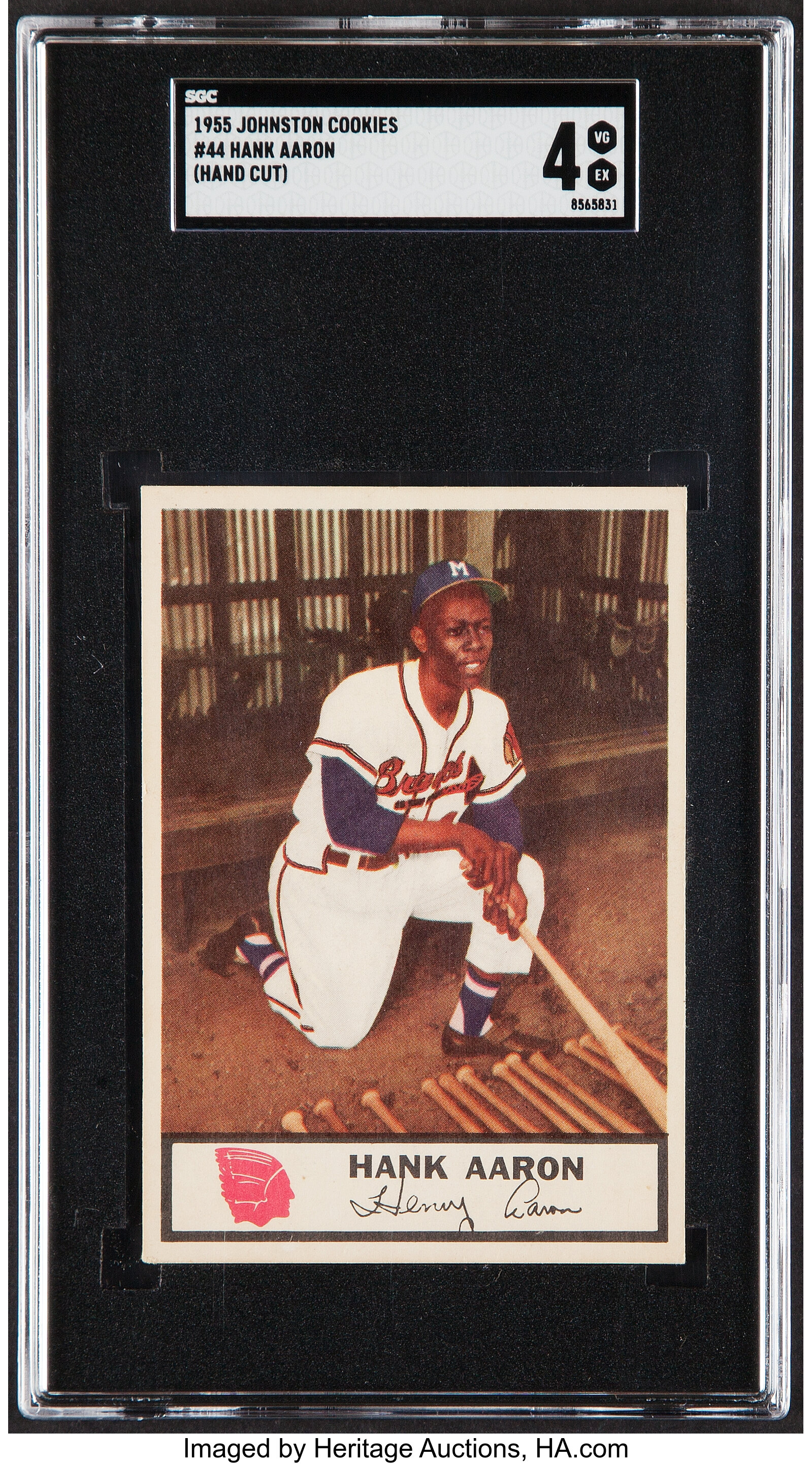 Johnston Cookies Hank Aaron Rookie Card