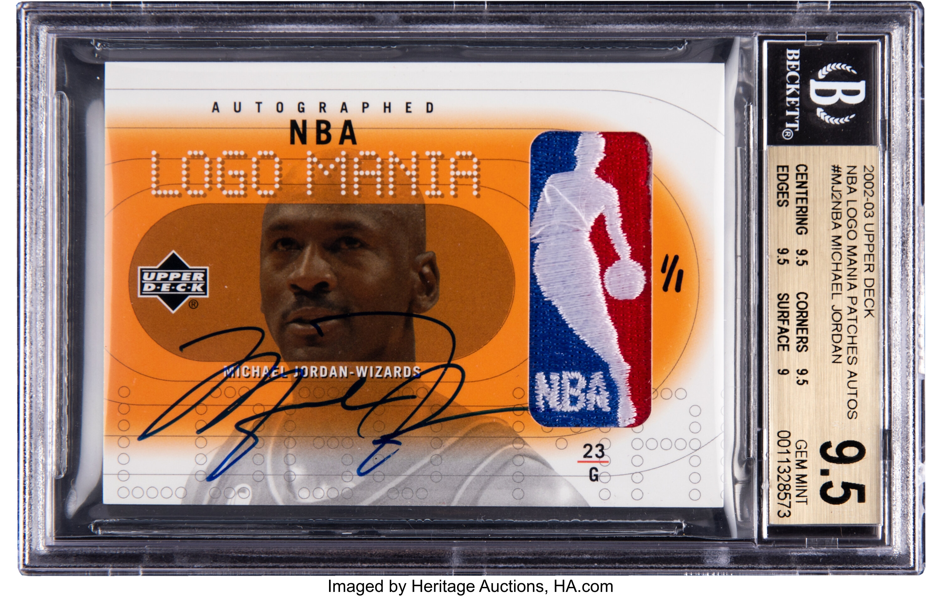 2002-03 Upper Deck NBA Logo Mania Michael Jordan Logoman Autograph