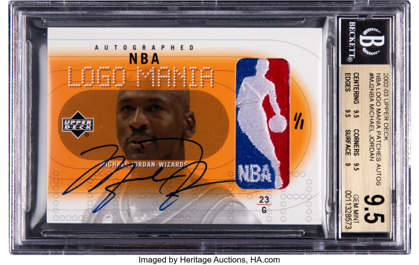 2002-03 Upper Deck NBA Logo Mania Michael Jordan Logoman Autograph 