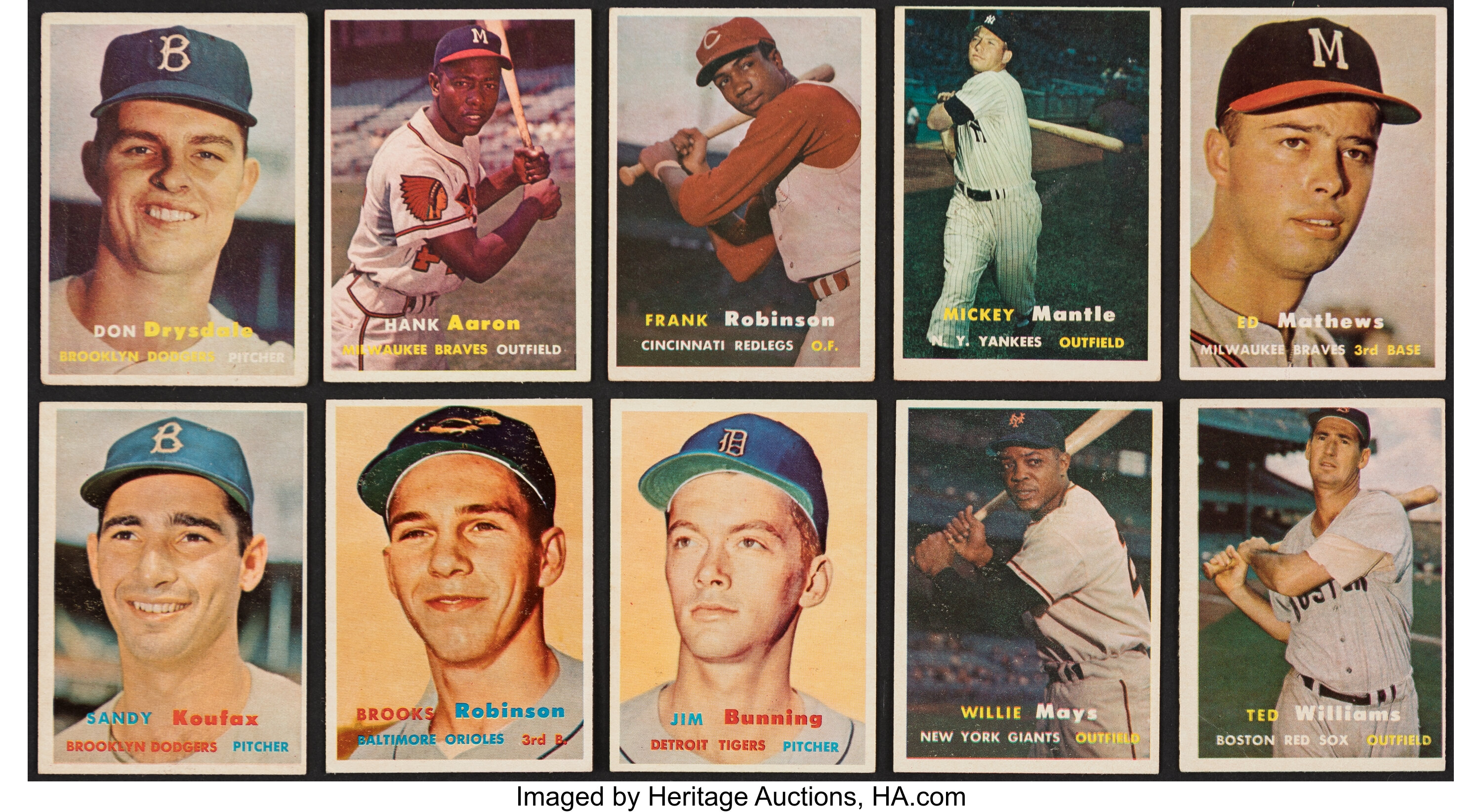  1957 Topps Baseball Complete Set 407 Cards VG overall