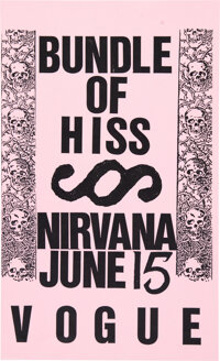 Nirvana Vintage Concert Poster from Oakland Coliseum Arena, Dec 31, 1993 at  Wolfgang's