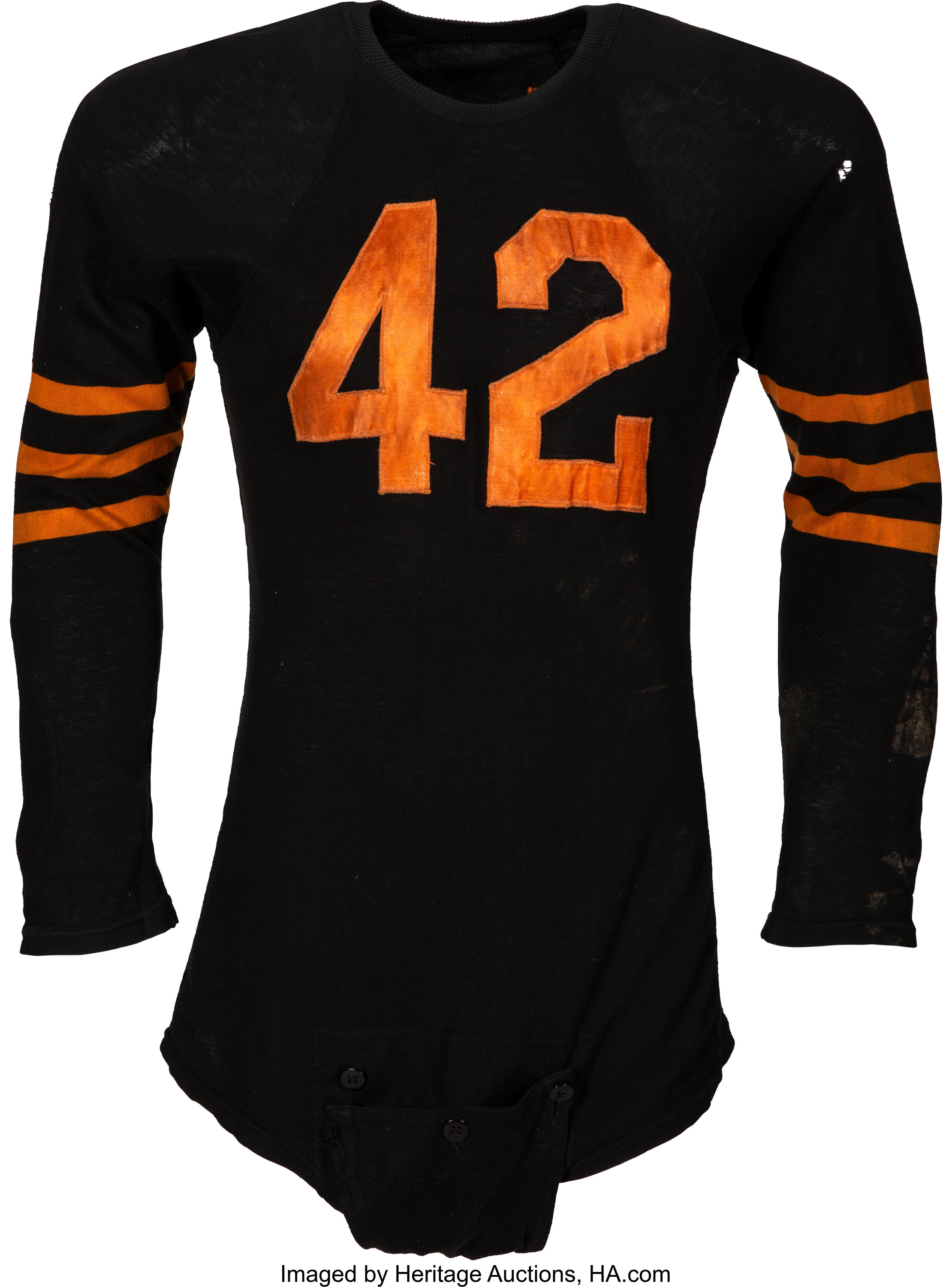1948 49 Sid Luckman Game Worn Chicago Bears Jersey Mears A10 Lot 560 Heritage Auctions