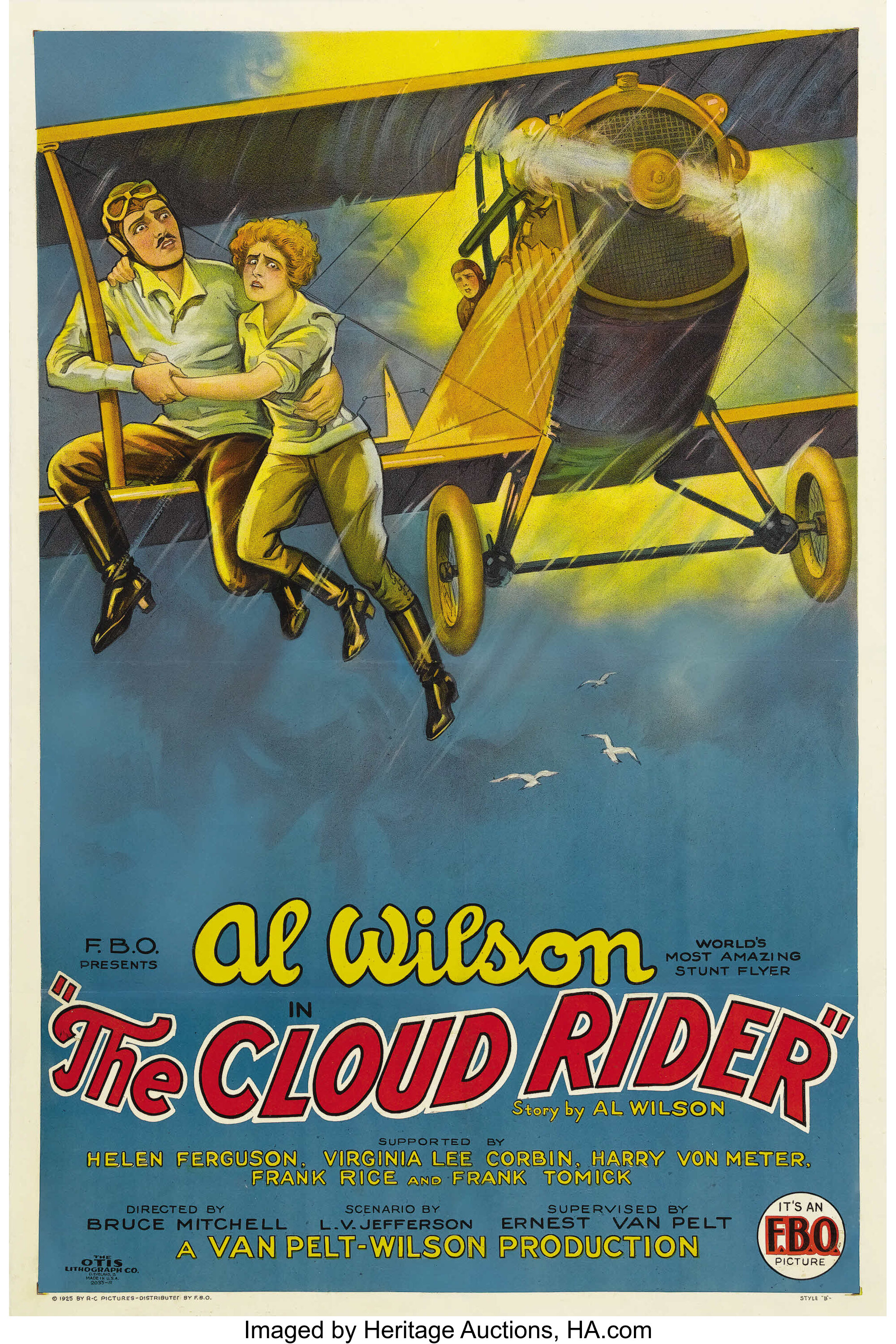 The Cloud Rider Fbo 1925 One Sheet 27 X 41 Al Wilson The Lot Heritage Auctions