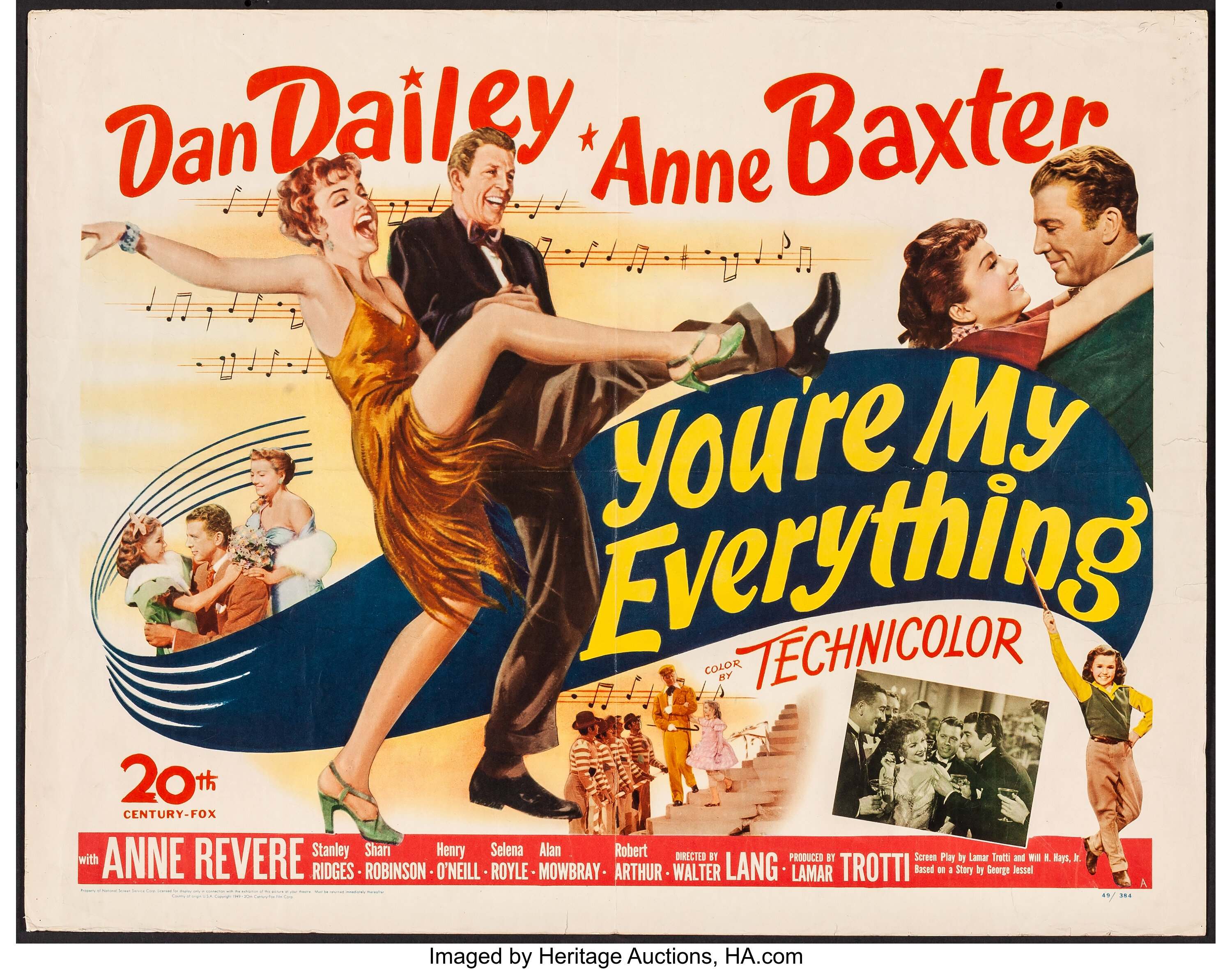 You're My Everything (20th Century Fox, 1949). Folded, Fine/Very | Lot ...