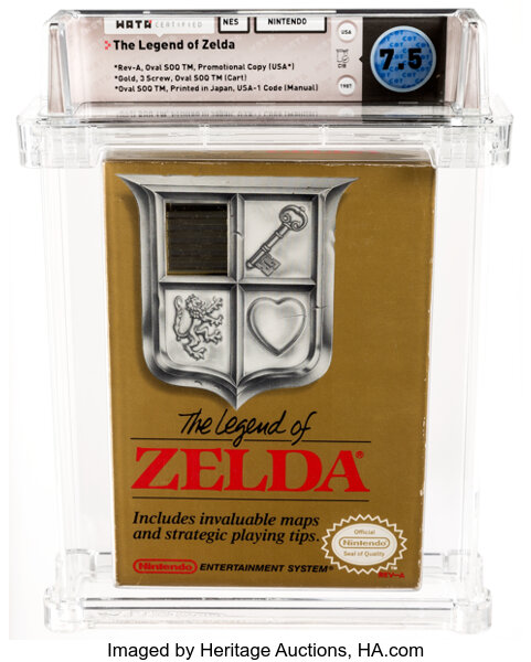 nes legend of zelda cib 1st print tm box