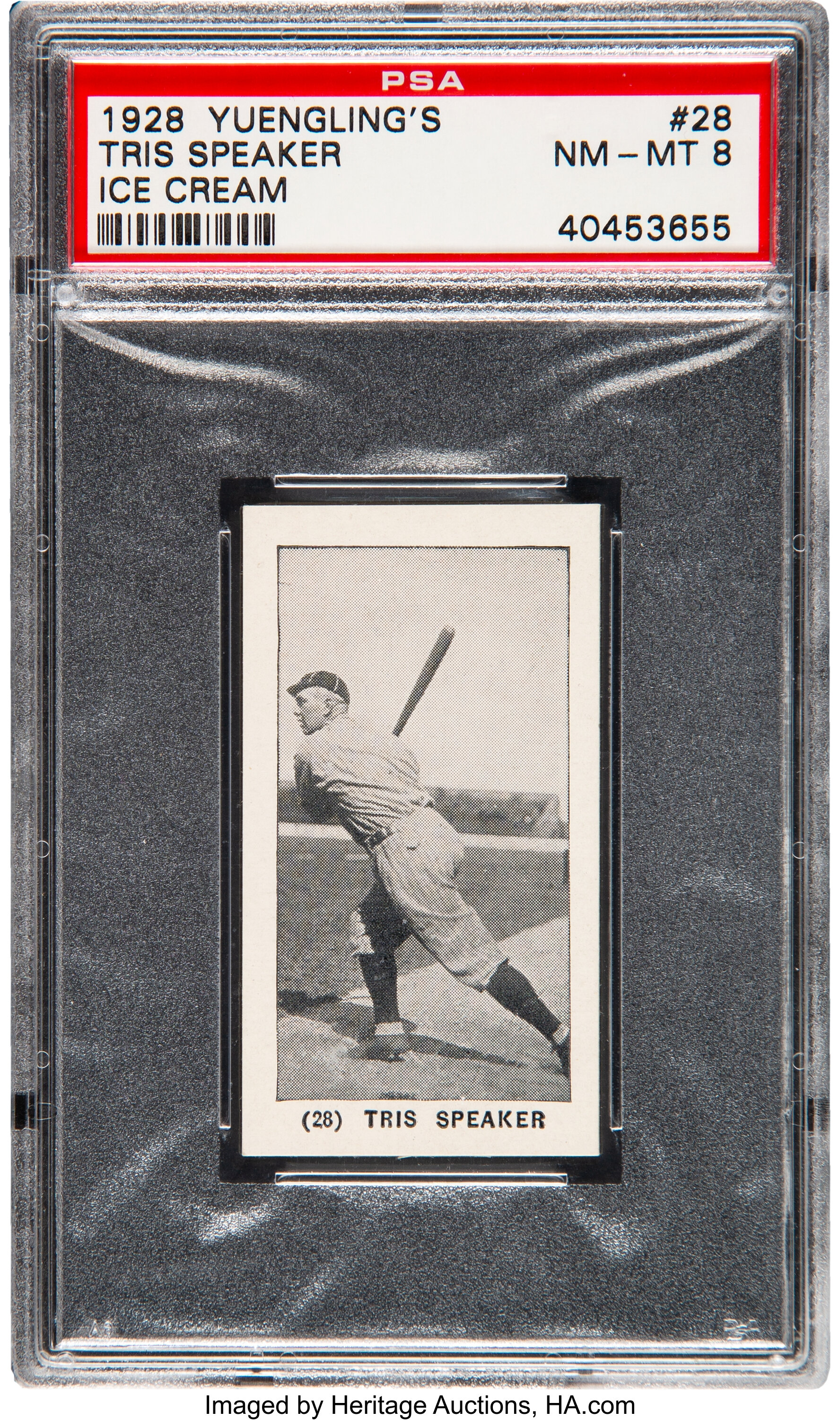 1928 Yuengling S Ice Cream Tris Speaker 28 Psa Nm Mt 8 None Lot Heritage Auctions