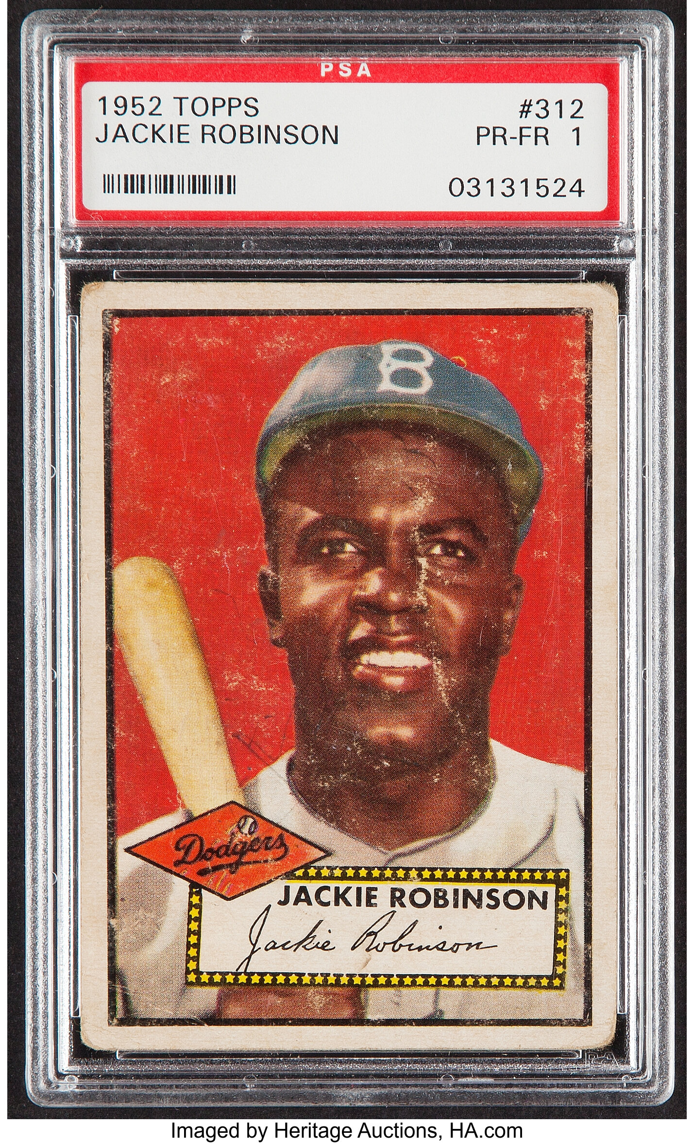 1952 Topps Jackie Robinson #312 PSA Poor-Fair 1.... Baseball Cards ...