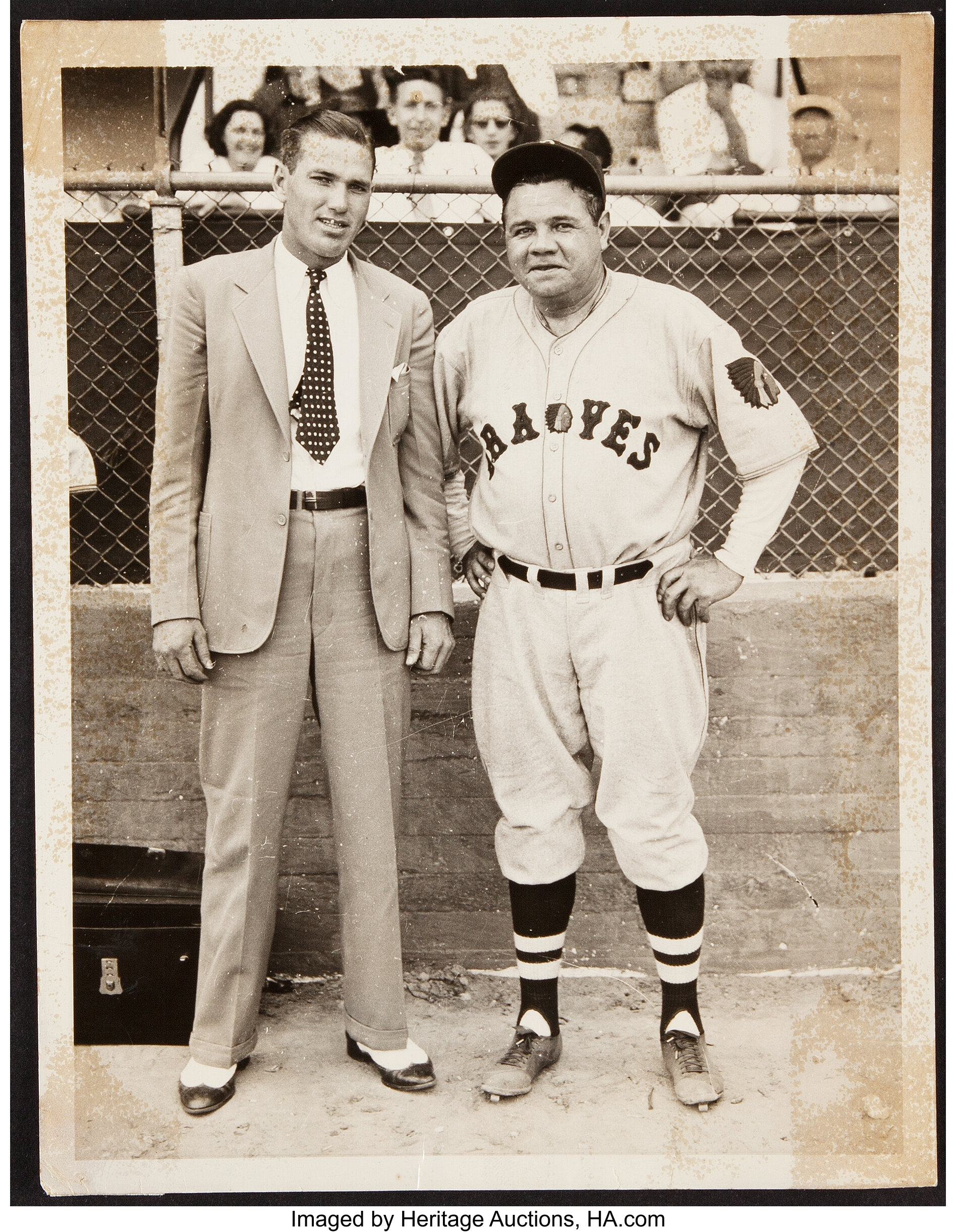 1935 Babe Ruth & Dizzy Dean Original Photograph - The Babe's Final