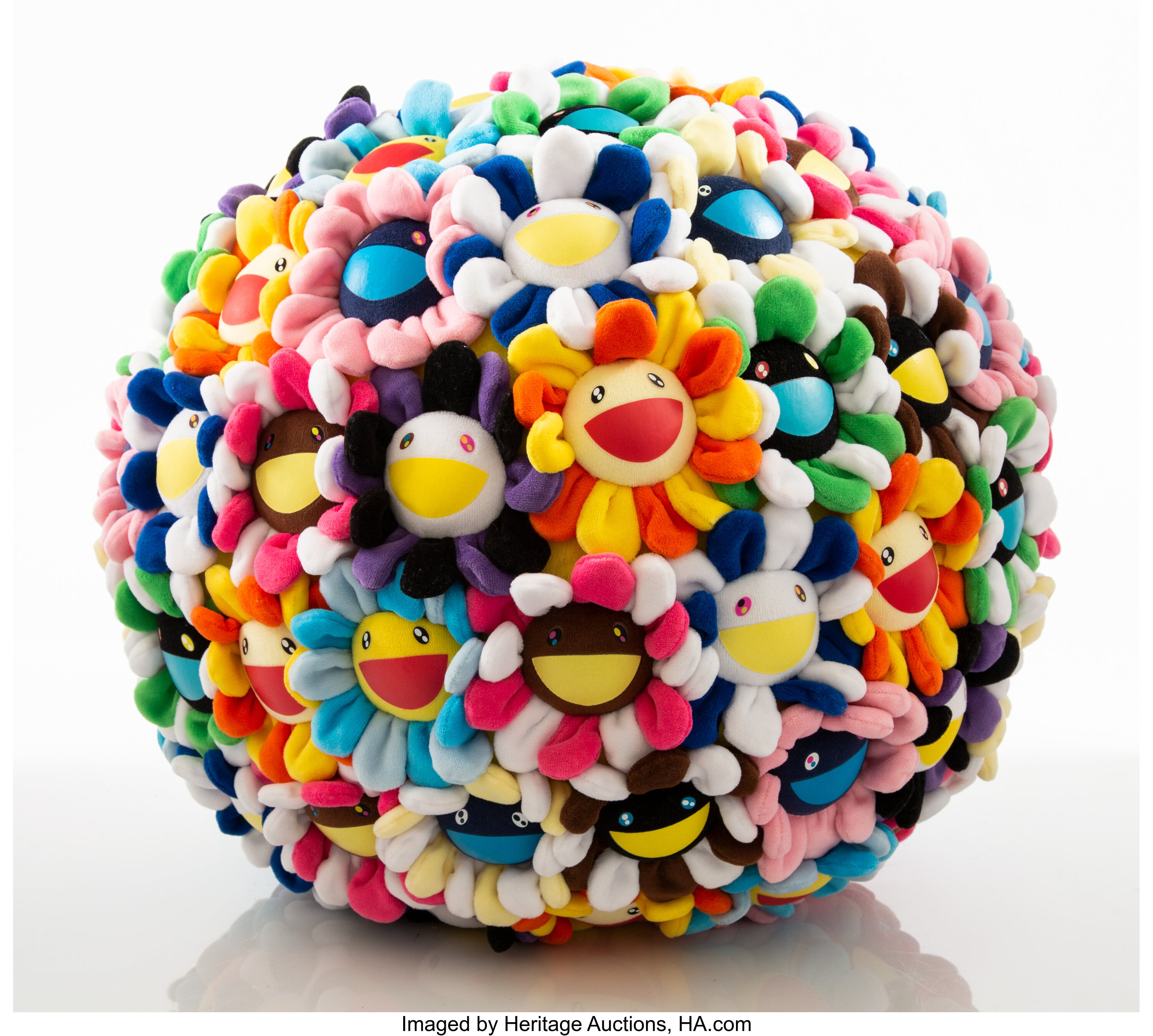 Sold at Auction: Takashi Murakami, Takashi Murakami, Japanese (1962-),  Flowerball, soccer ball, 8 1/2 x 10 x 9 in. (21.6 x 25.4 x 22.9 cm.)