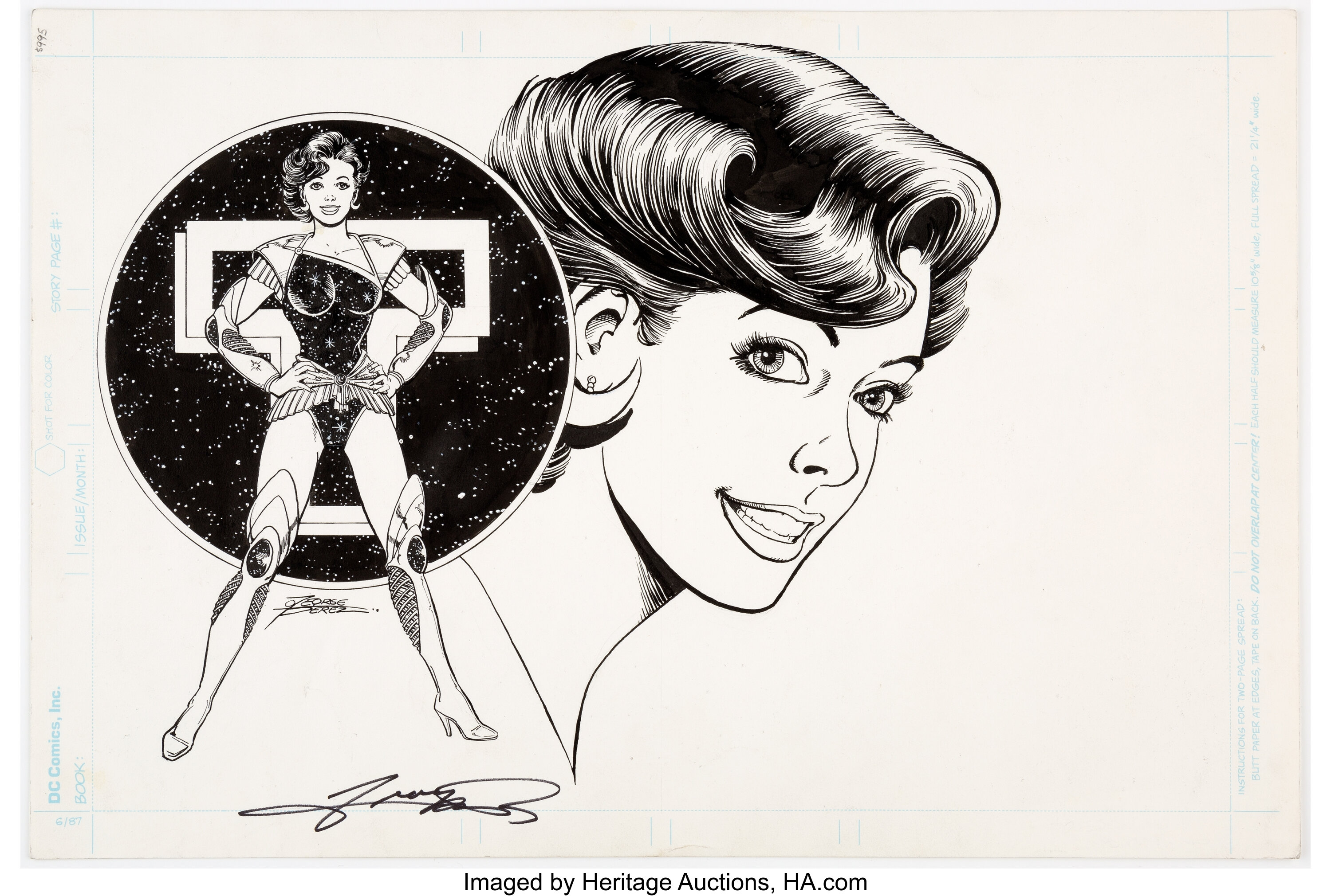 George Perez- Troia Original Art Splash Page (DC Comics,1987).... | Lot ...