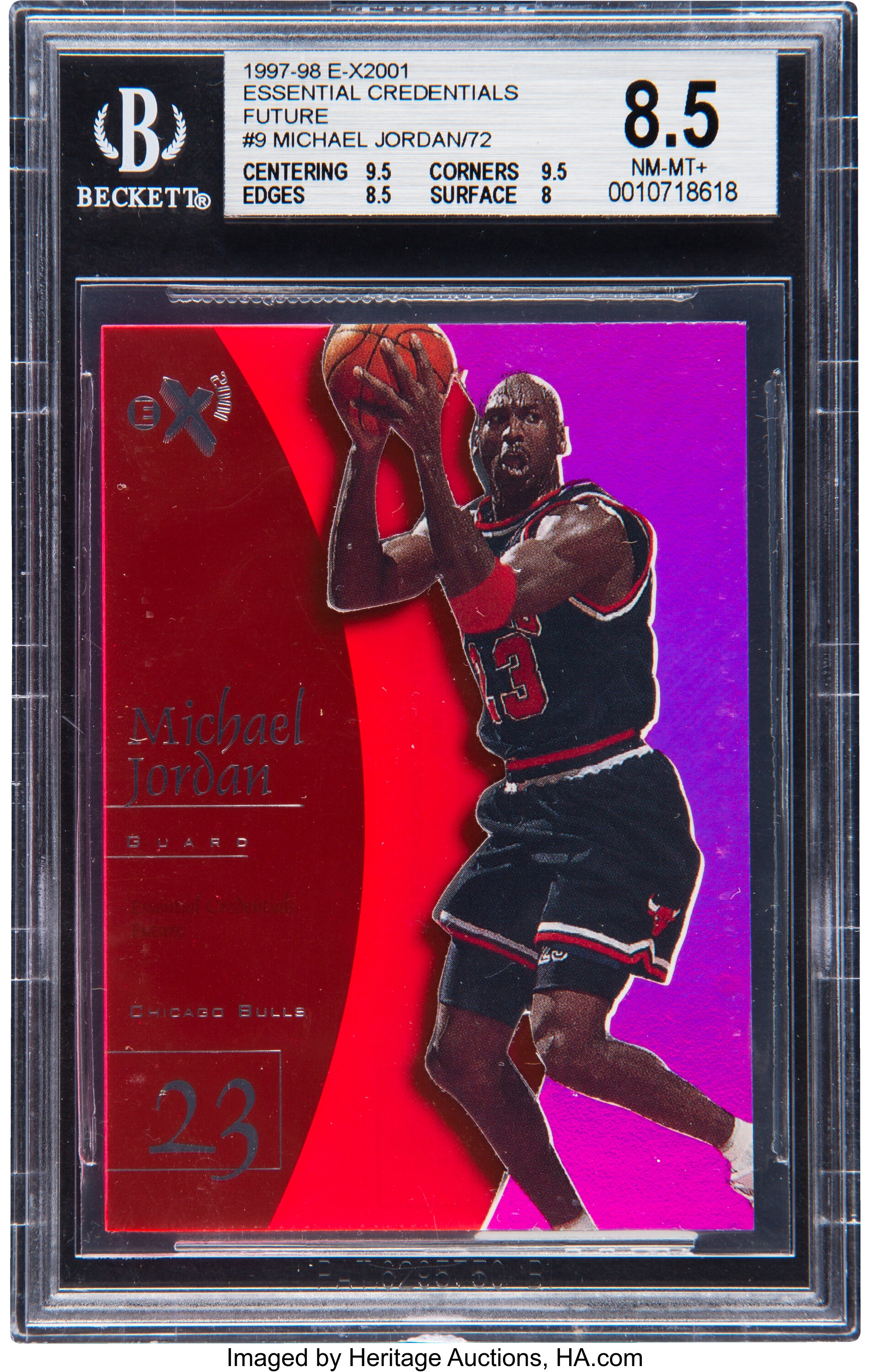 1997-98 Skybox E-X2001 Michael Jordan Essential Credentials Future