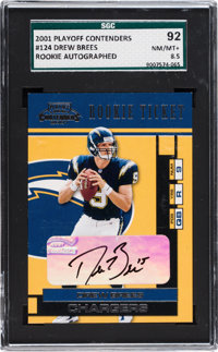 2014 Upper Deck SP Authentic Canvas Collection Autographs #C-38 Drew Brees  Signed Card – PSA NM-MT 8, PSA/DNA GEM MT 10 – Pop 1 on Goldin Auctions