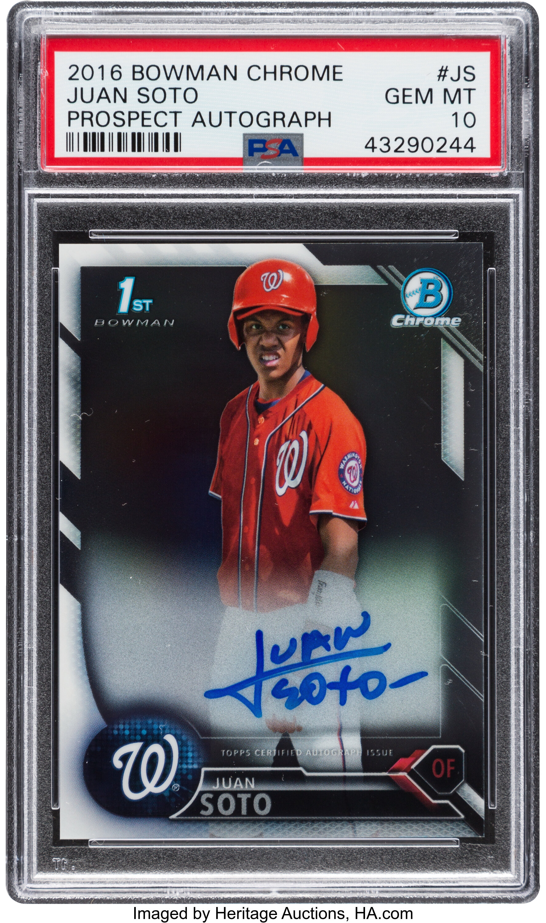 Lot Detail - 2016 Bowman Chrome Prospect Autograph #JS Juan Soto