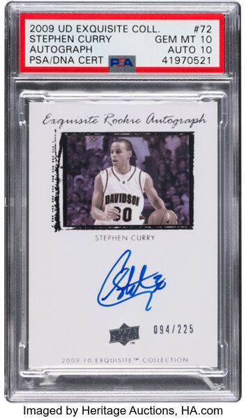 2009 Upper Deck Exquisite Collection Stephen Curry Rookie