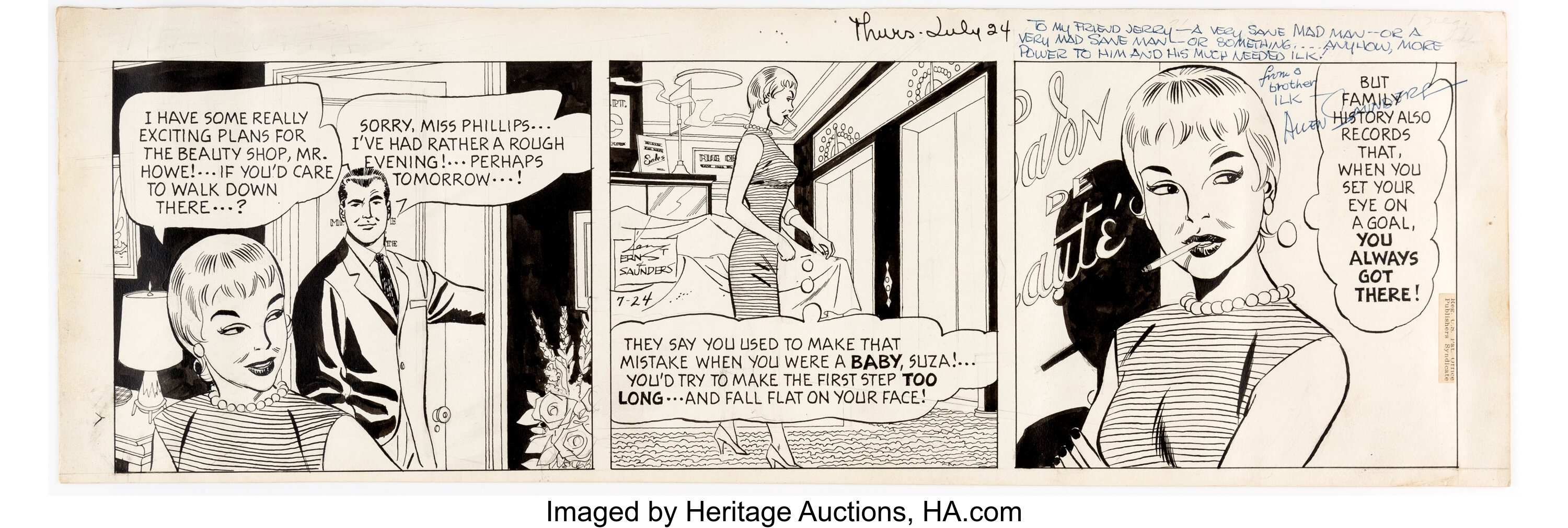 Ken Ernst Mary Worth Daily Comic Strip Original Art dated 7-24 | Lot ...