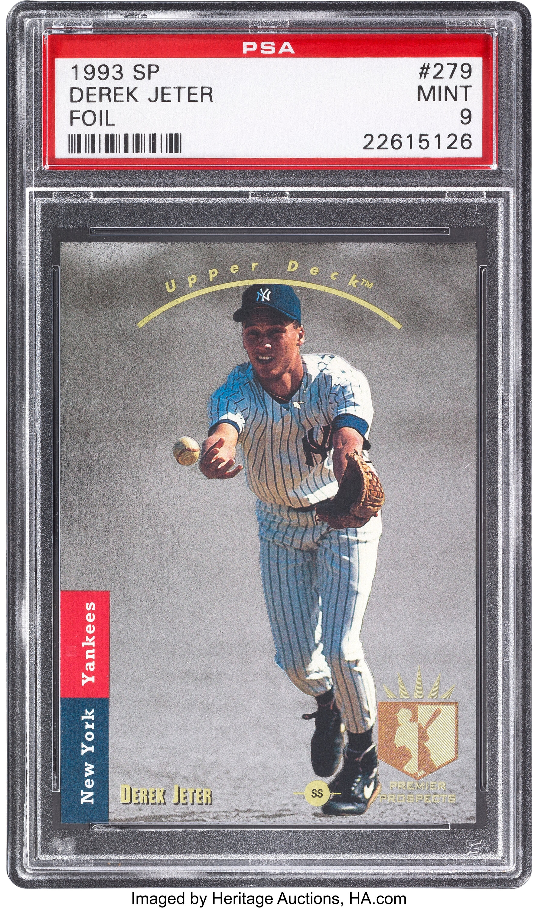 1993 Upper Deck SP Derek Jeter #279 PSA Mint 9.  Baseball Cards