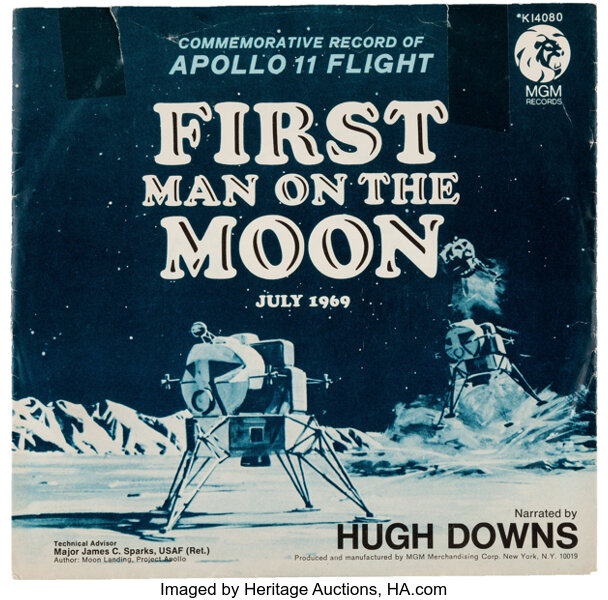 Vinyl: "First Man on the July 1969" 45 RPM Record by Hugh | Lot | Heritage Auctions