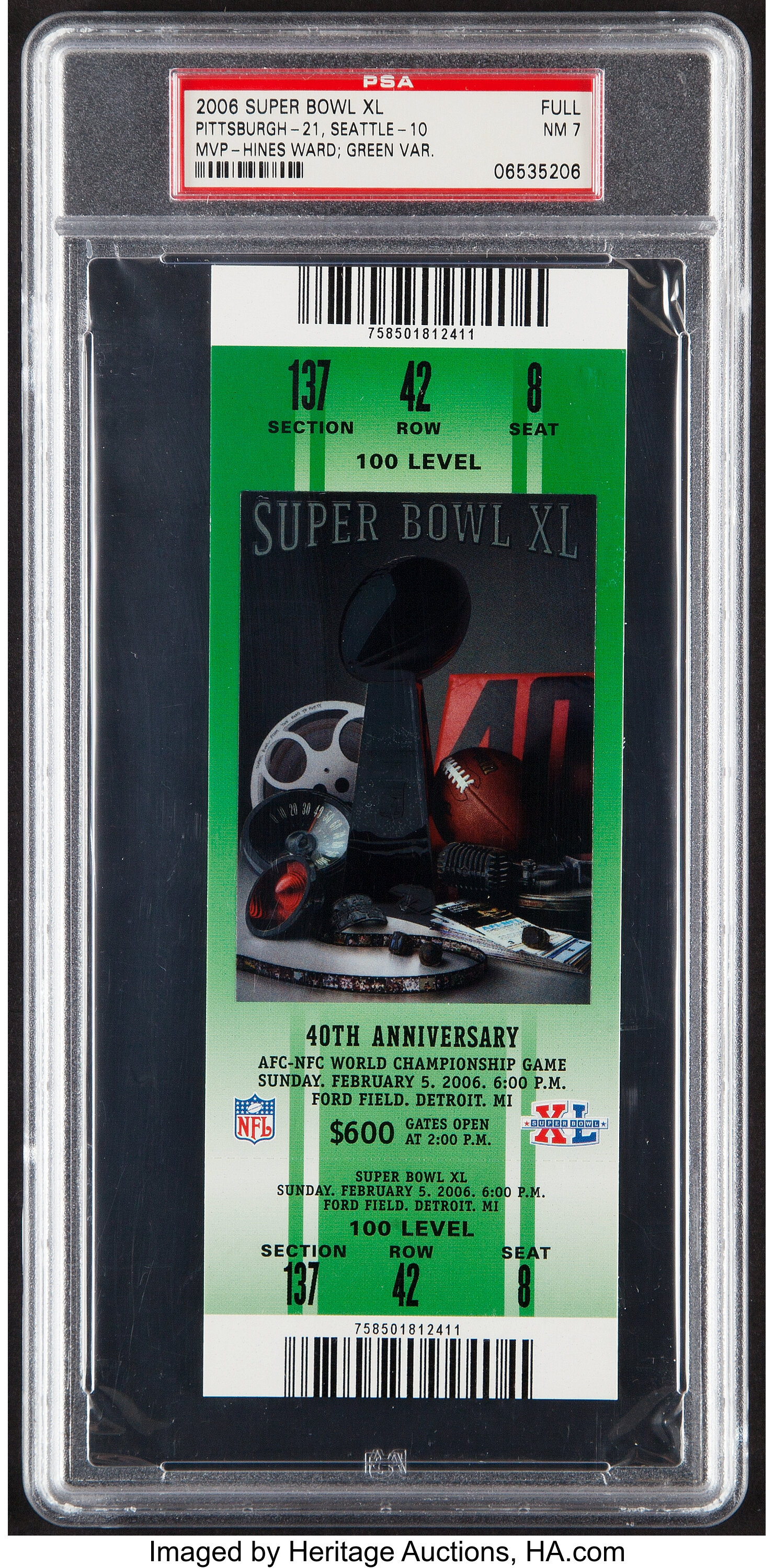 super bowl xl ticket