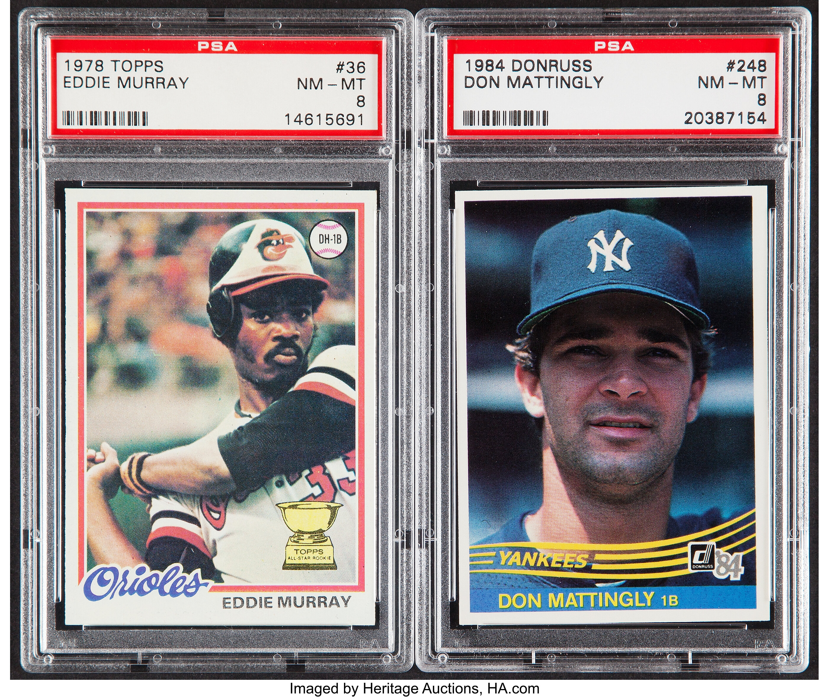 1984 Don Mattingly Rookie Card Lot, 4 Rookie Cards