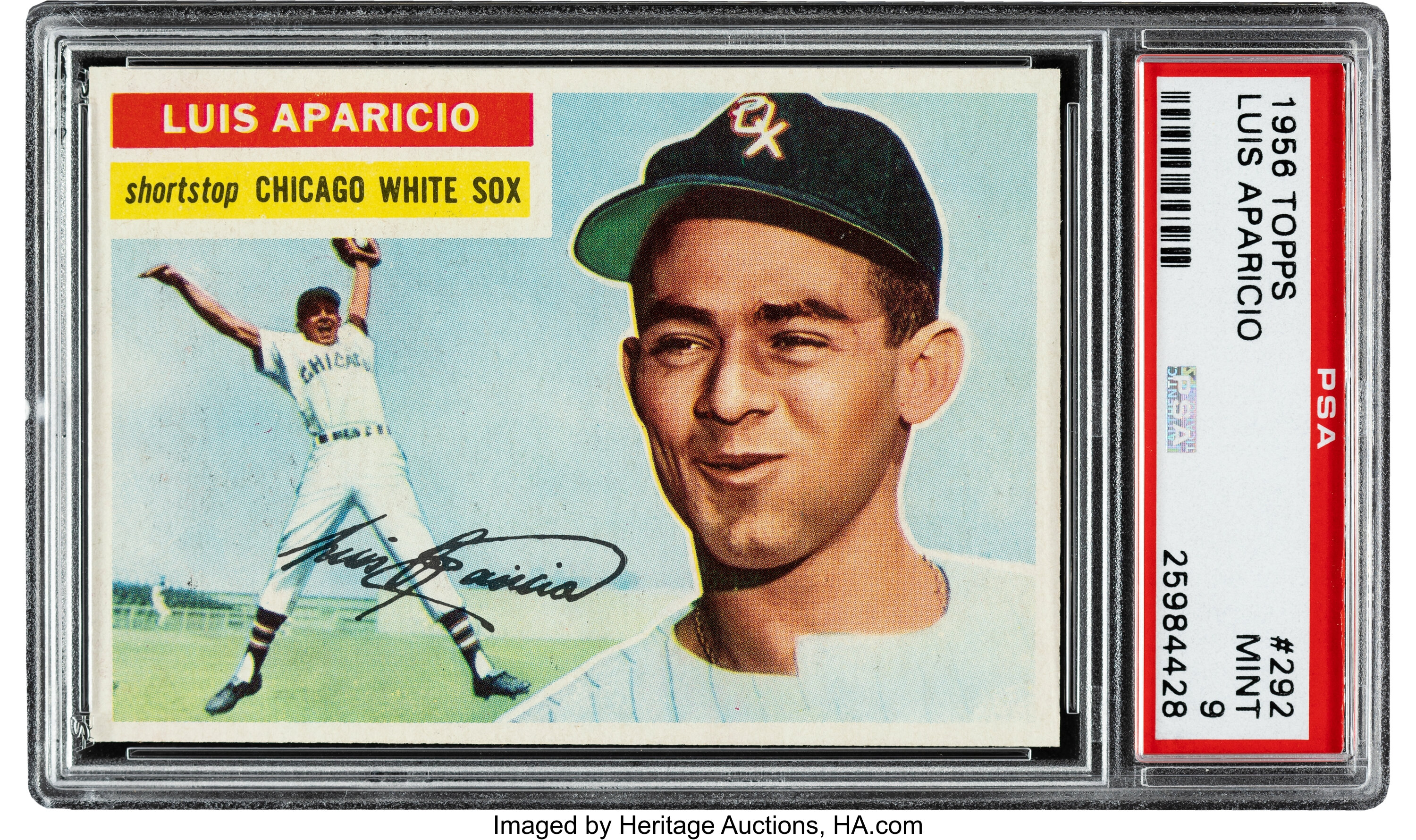 Lot - 1956 Topps Luis Aparicio Rookie Card, #292