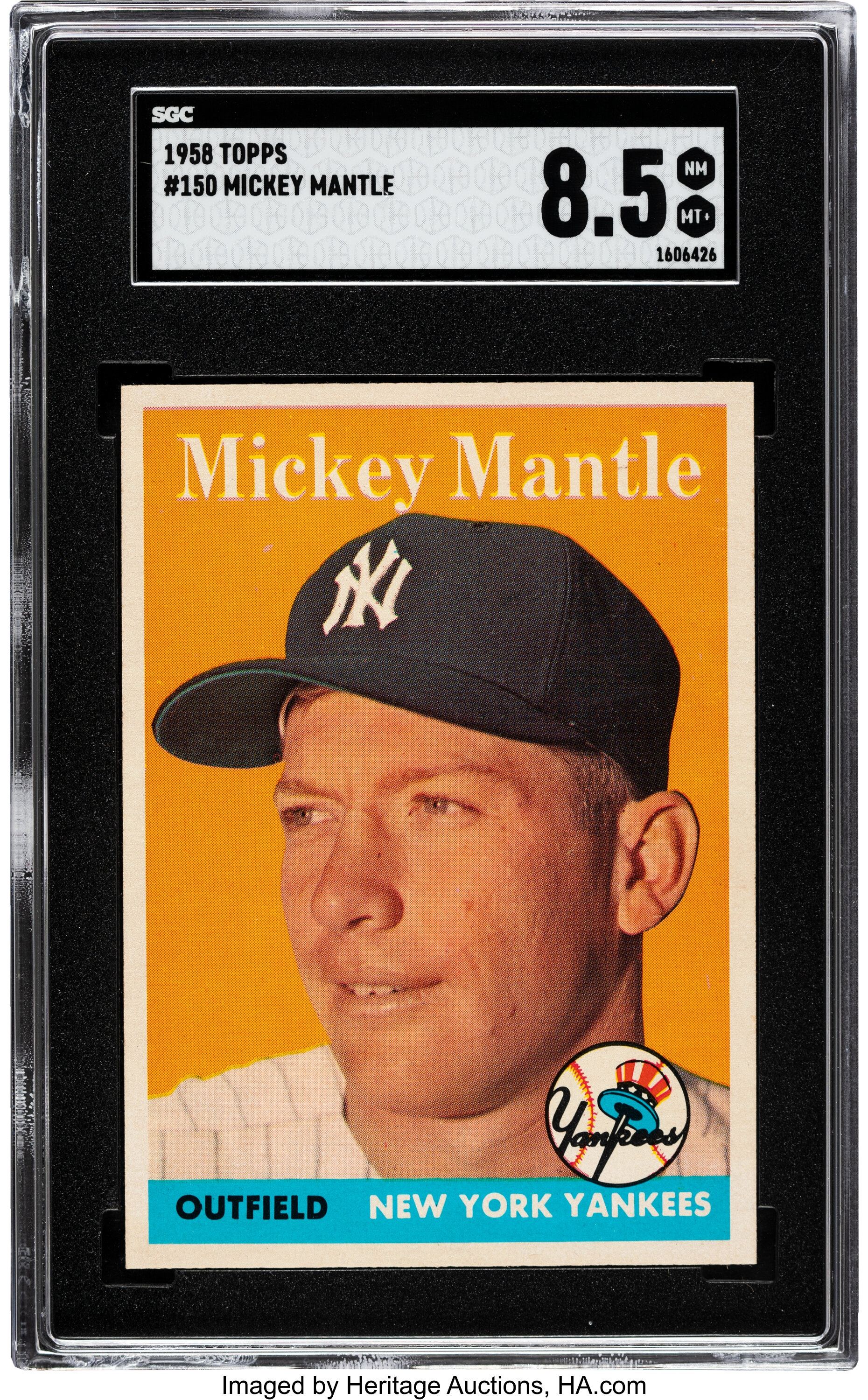 Mickey Mantle 1958 Topps Yankees Card #150 PSA 8.5 *VERY HIGH-END CENTERED*