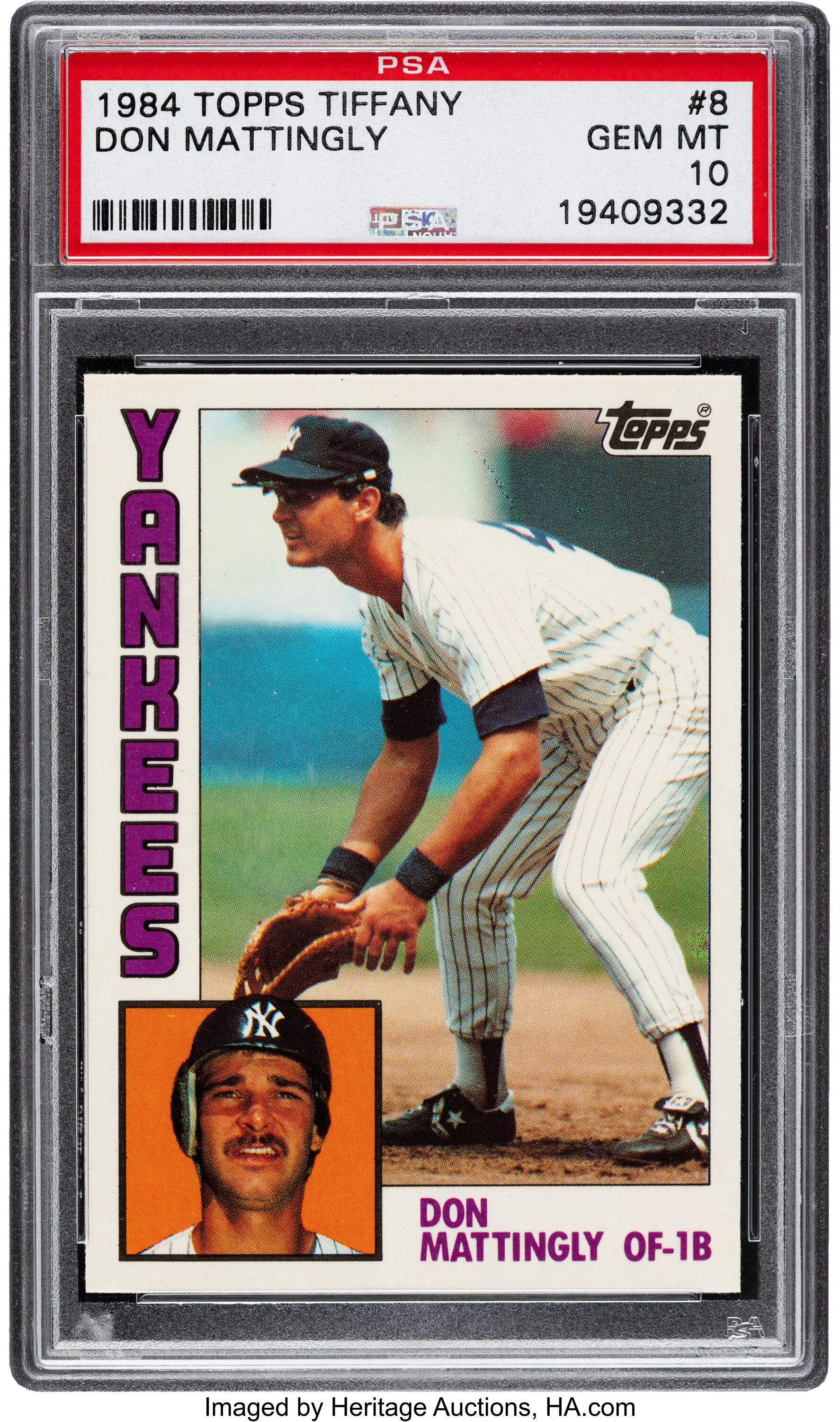 Don Mattingly Rookie Card | Topps Baseball 1984 #8 Mint PSA 10