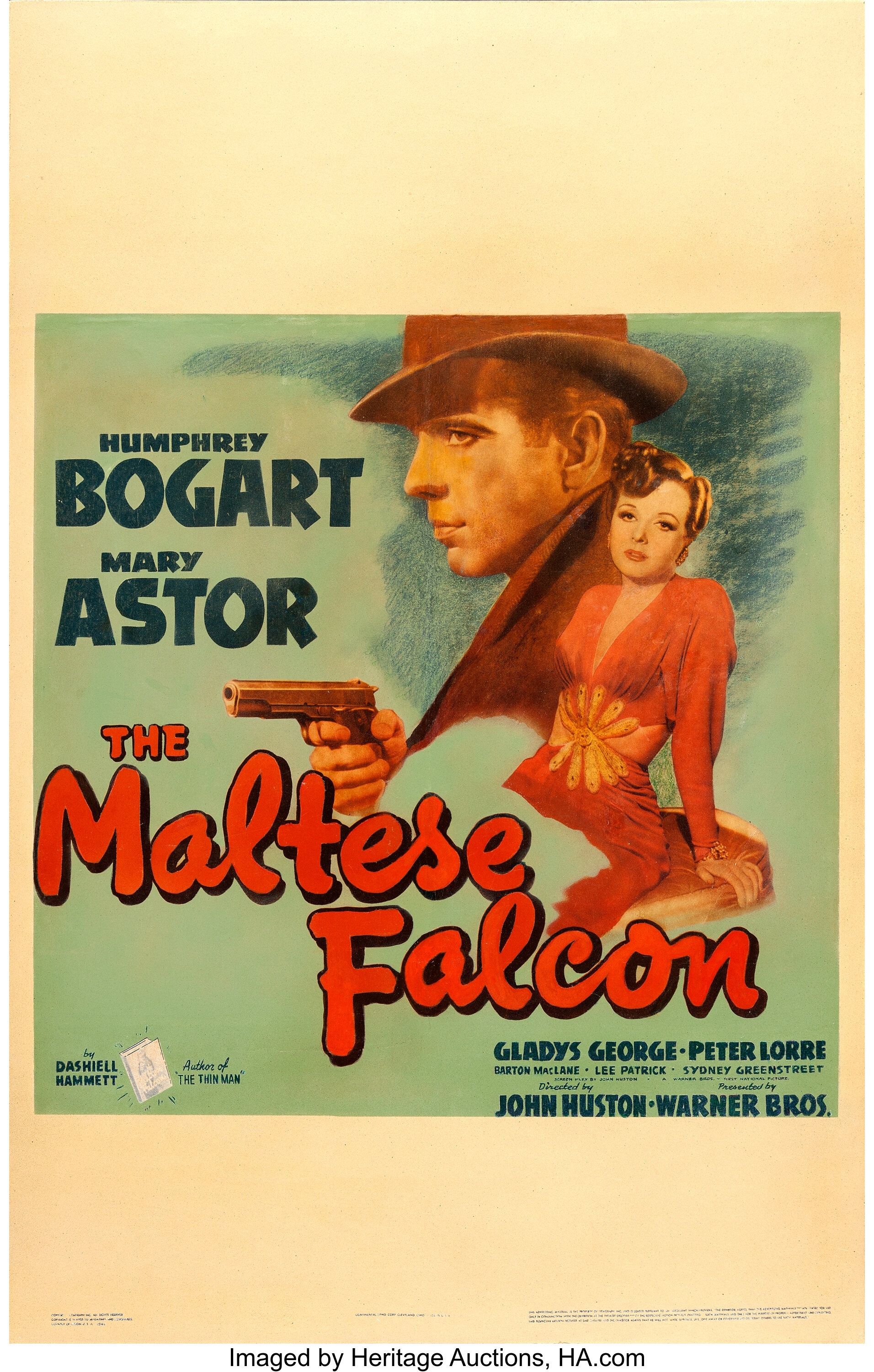 The Maltese Falcon (Warner Brothers, 1941). Very Good on Cardstock ...