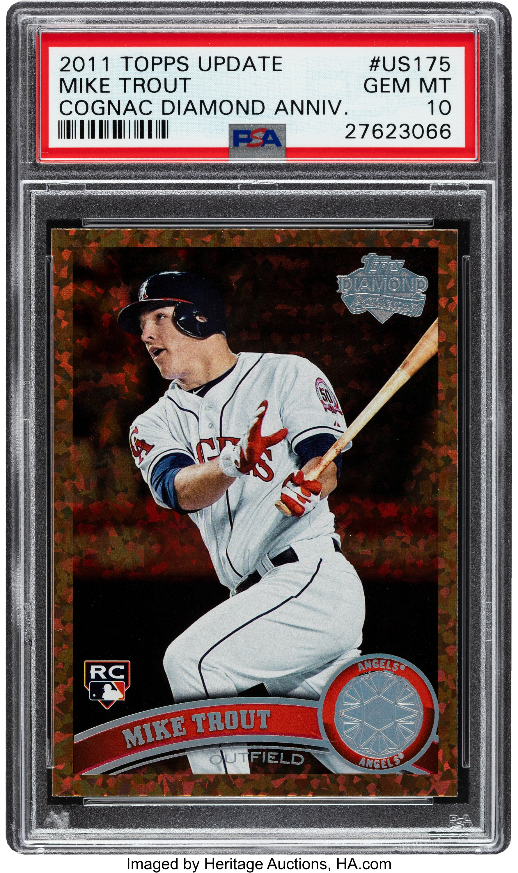 Auction a 2011 Topps Update Mike Trout Diamond Anniversary PSA 10
