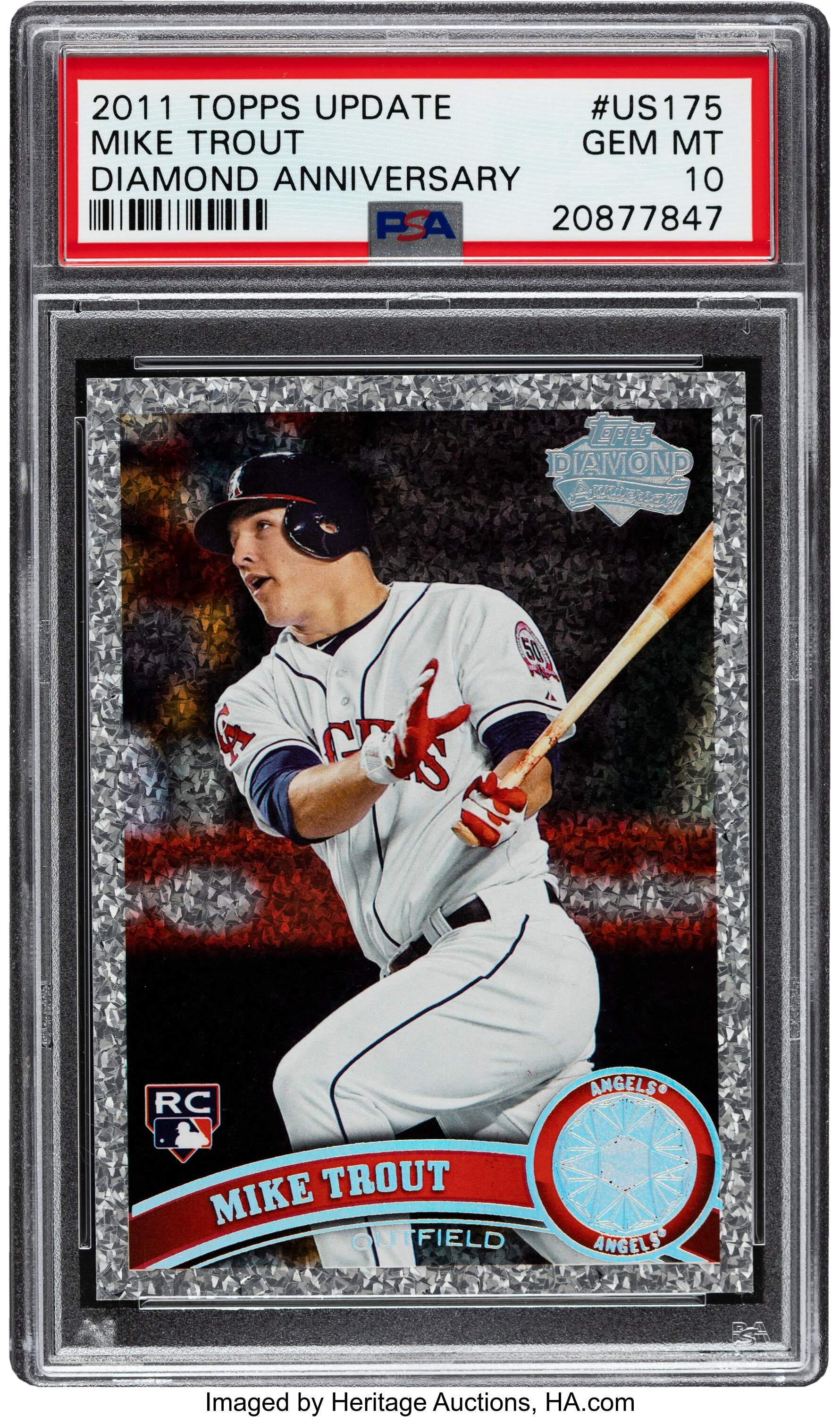 Mike Trout 2011 Topps Update Graded Card Up For Auction