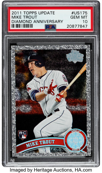  2011 Topps Update #US175 Mike Trout Rookie Card BGS BCCG 9 Near  Mint+ : Collectibles & Fine Art