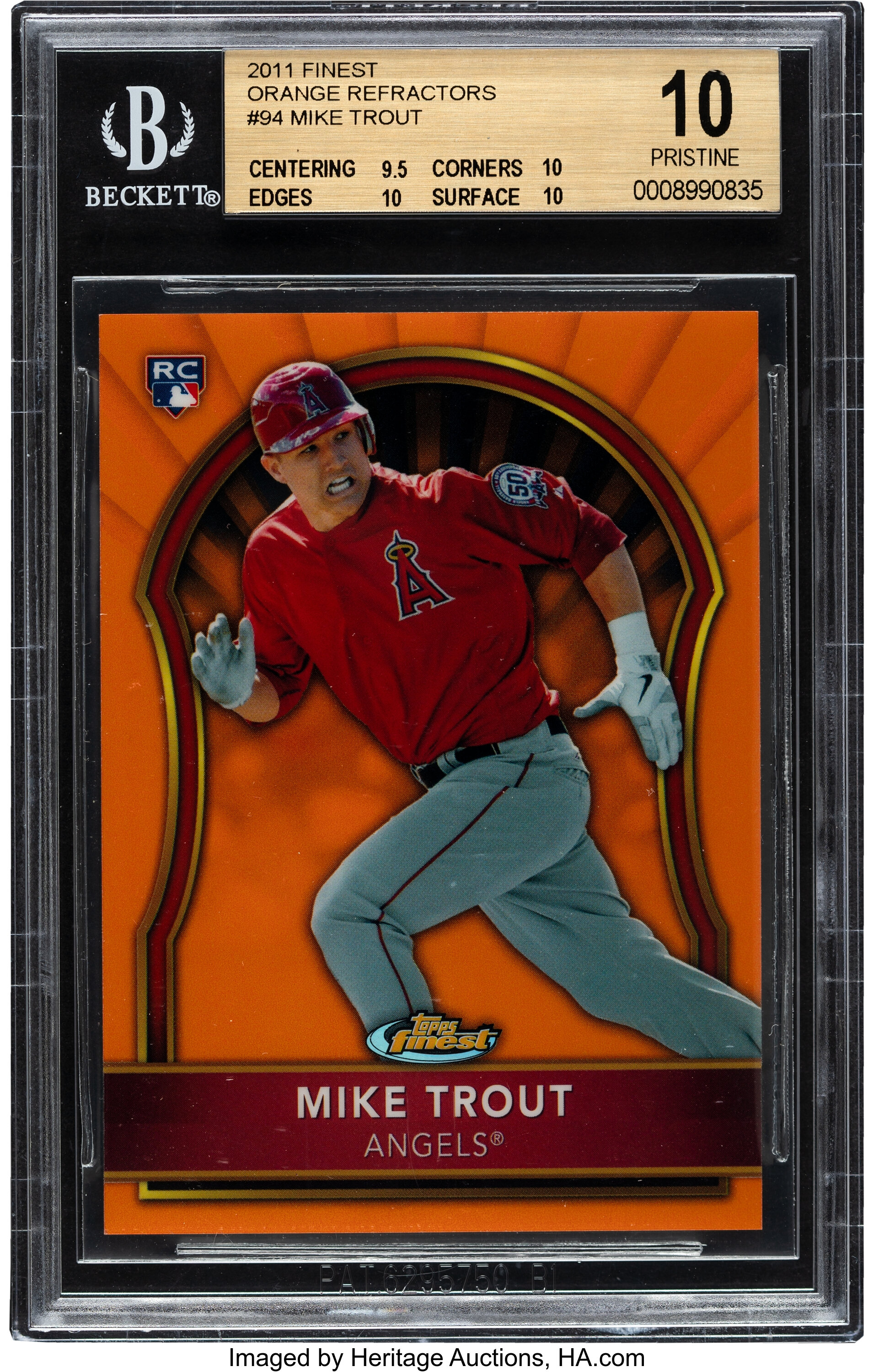 2011 Topps Update Cognac Diamond Anniversary #US175 Mike Trout BGS