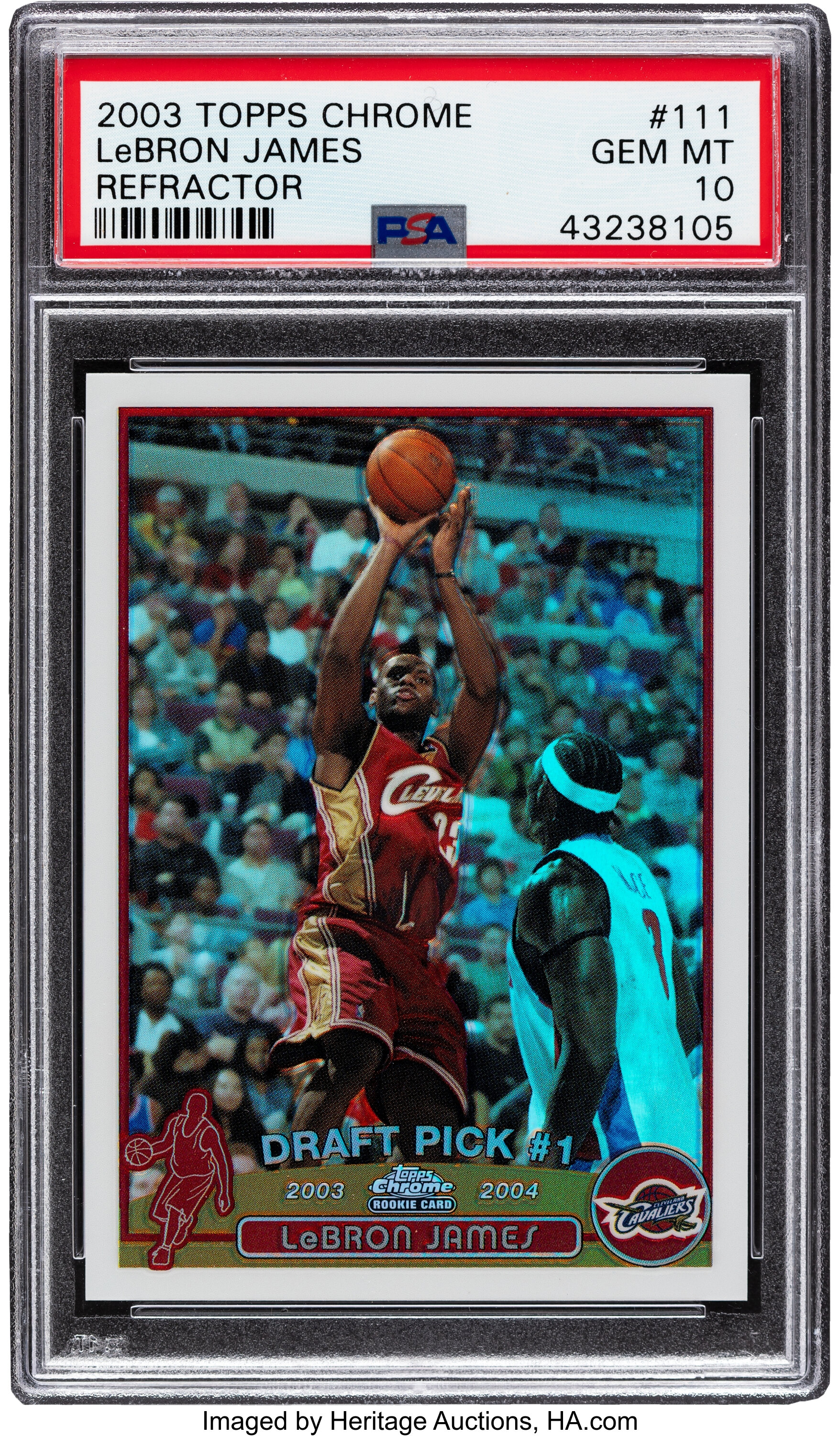 2003-04 Topps Chrome Refractor #111 LeBron James Rookie Card - BGS PRISTINE  10 on Goldin Auctions