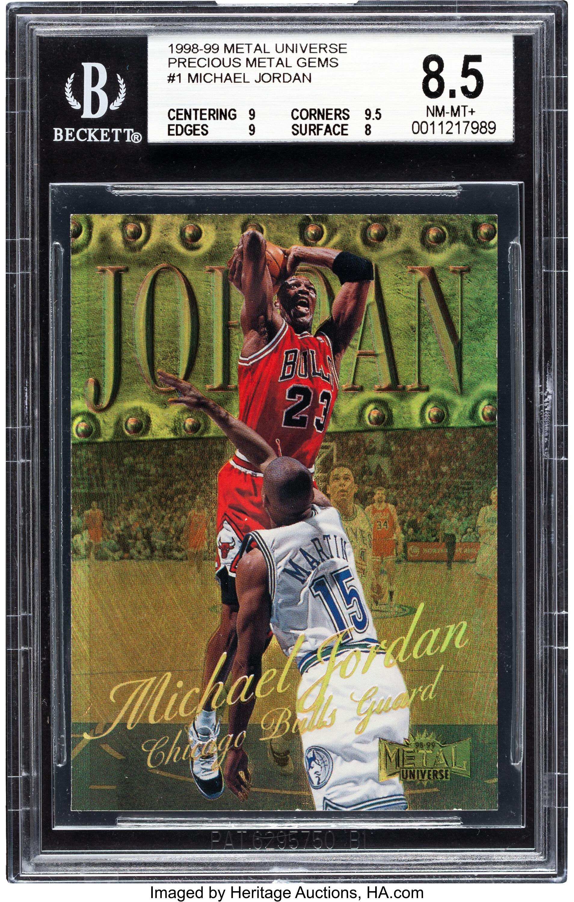 1998-99 Metal Universe Michael Jordan Precious Metal Gems #1 BGS | Lot  #81558 | Heritage Auctions