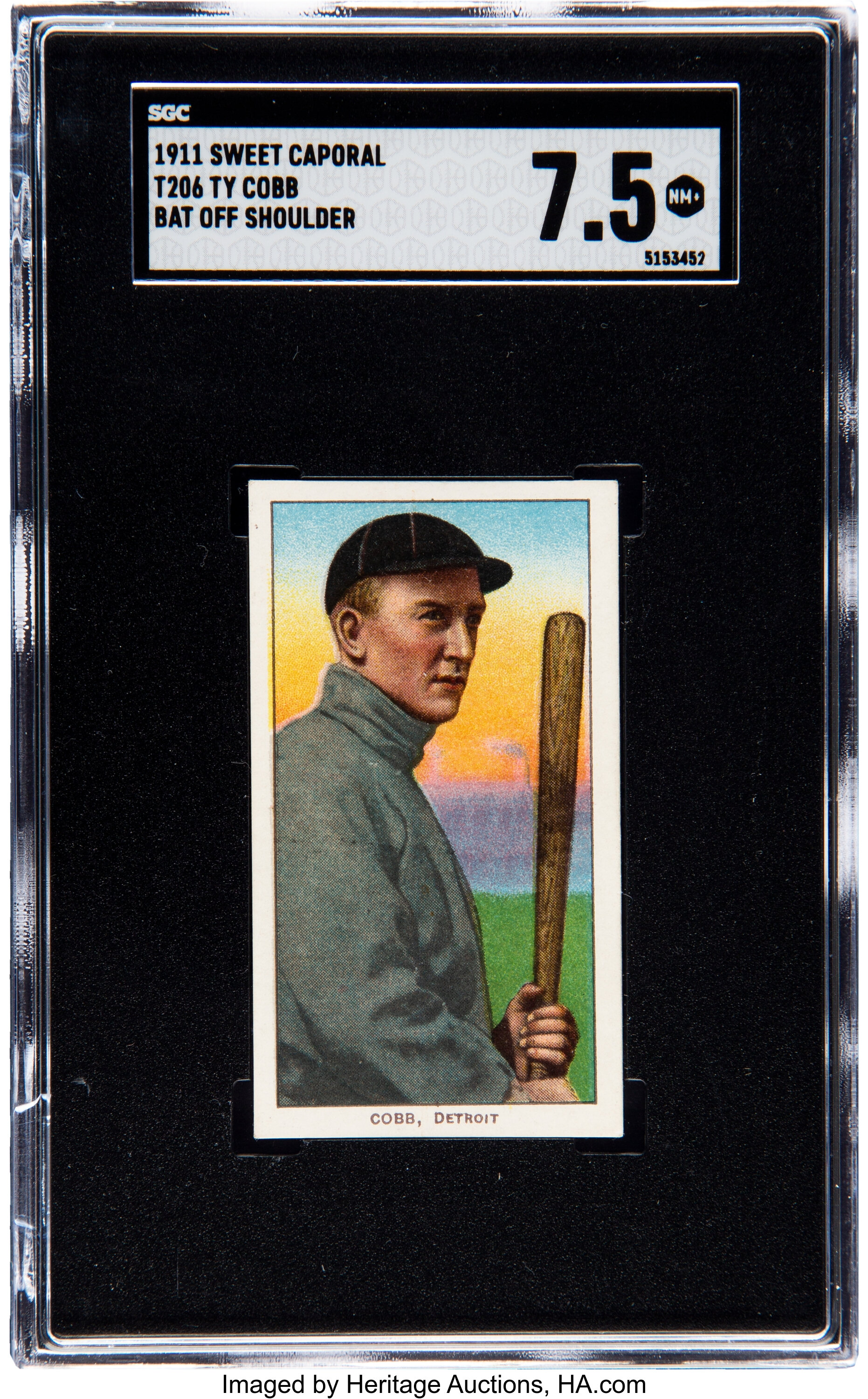 1909-11 T206 Old Mill Ty Cobb (Bat Off Shoulder) PSA NM-MT 8 - Pop