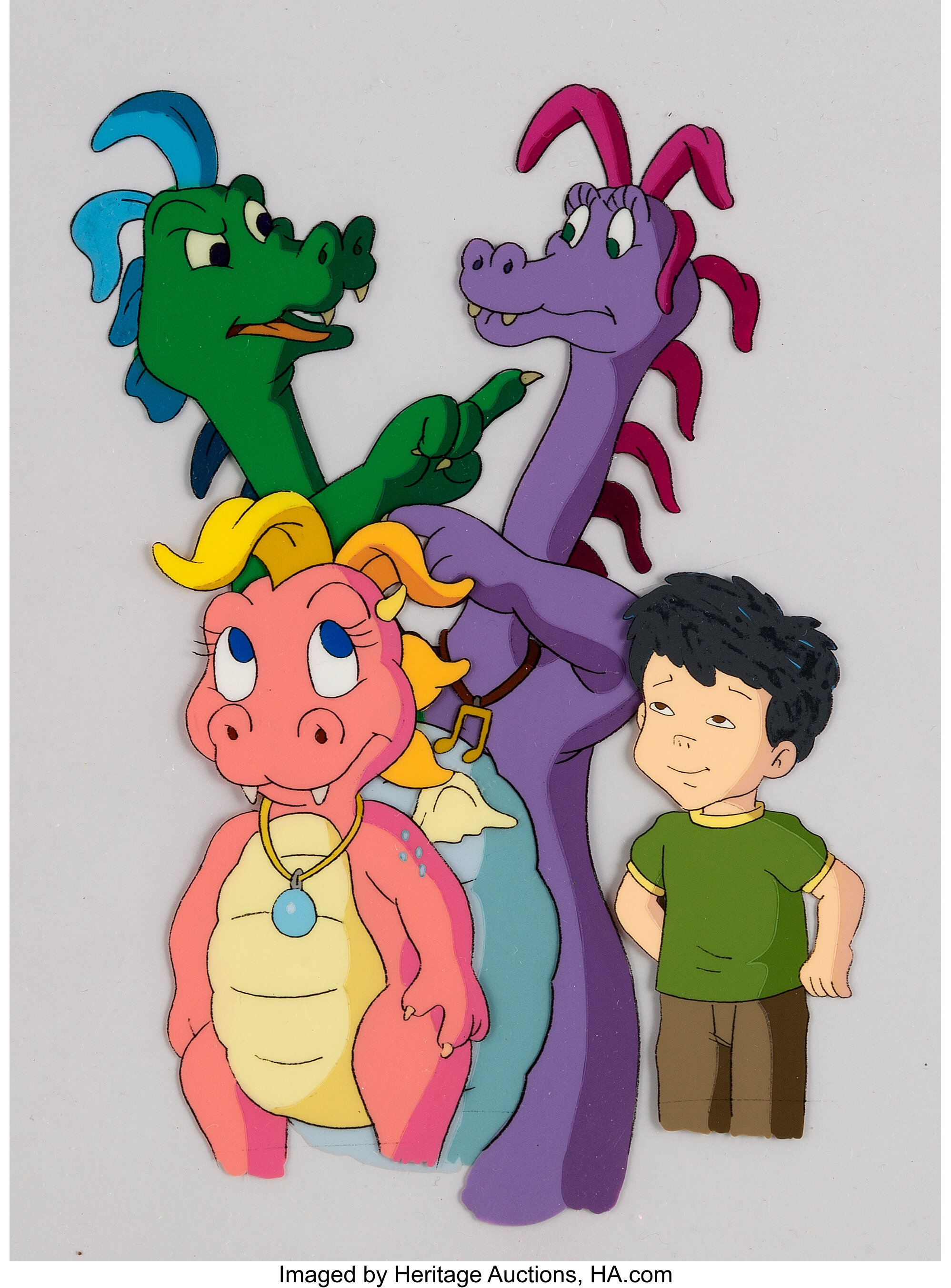 Dragon Tales Production Cel Setup and Drawing (PBS/Sony, c. Lot