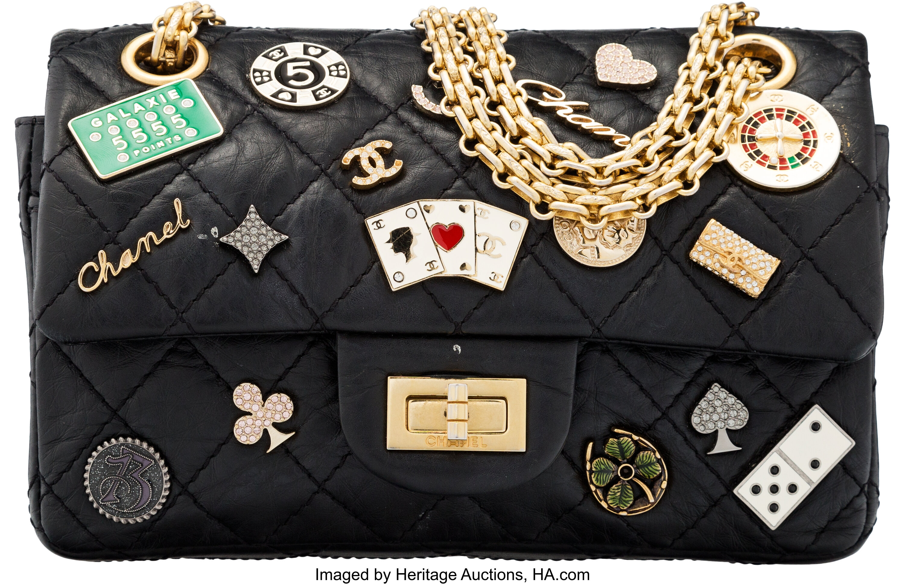 Chanel Black Lambskin Leather Lucky Charms Casino  Reissue | Lot #16049  | Heritage Auctions